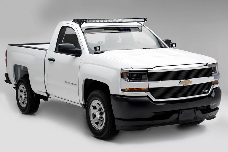 Laser Billet Grille, 2016-2018 Silverado 1500, Black, 2 Pc, Overlay - PN #6211271