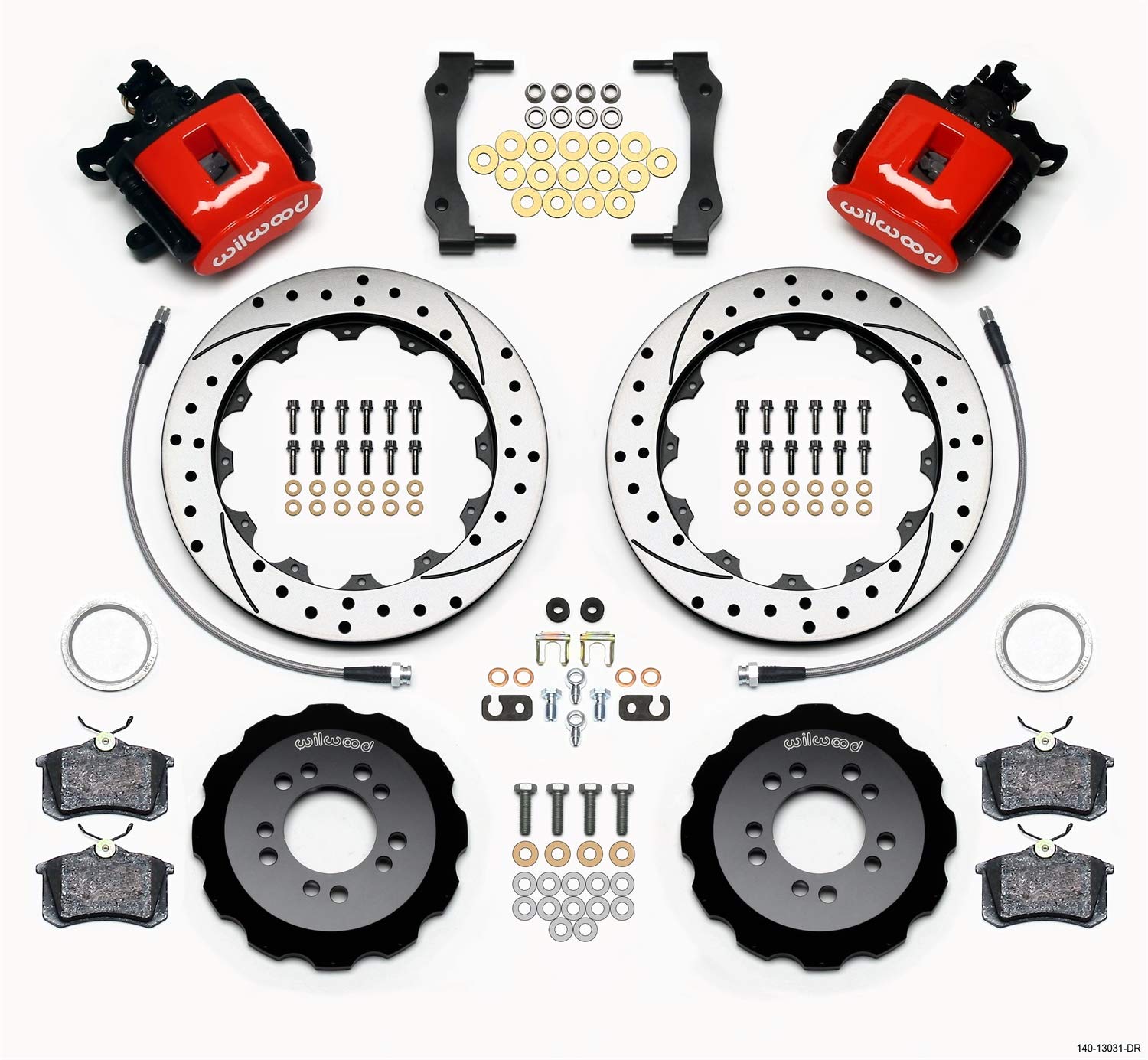 Red CPB Rear Kit, 12.88", Drilled