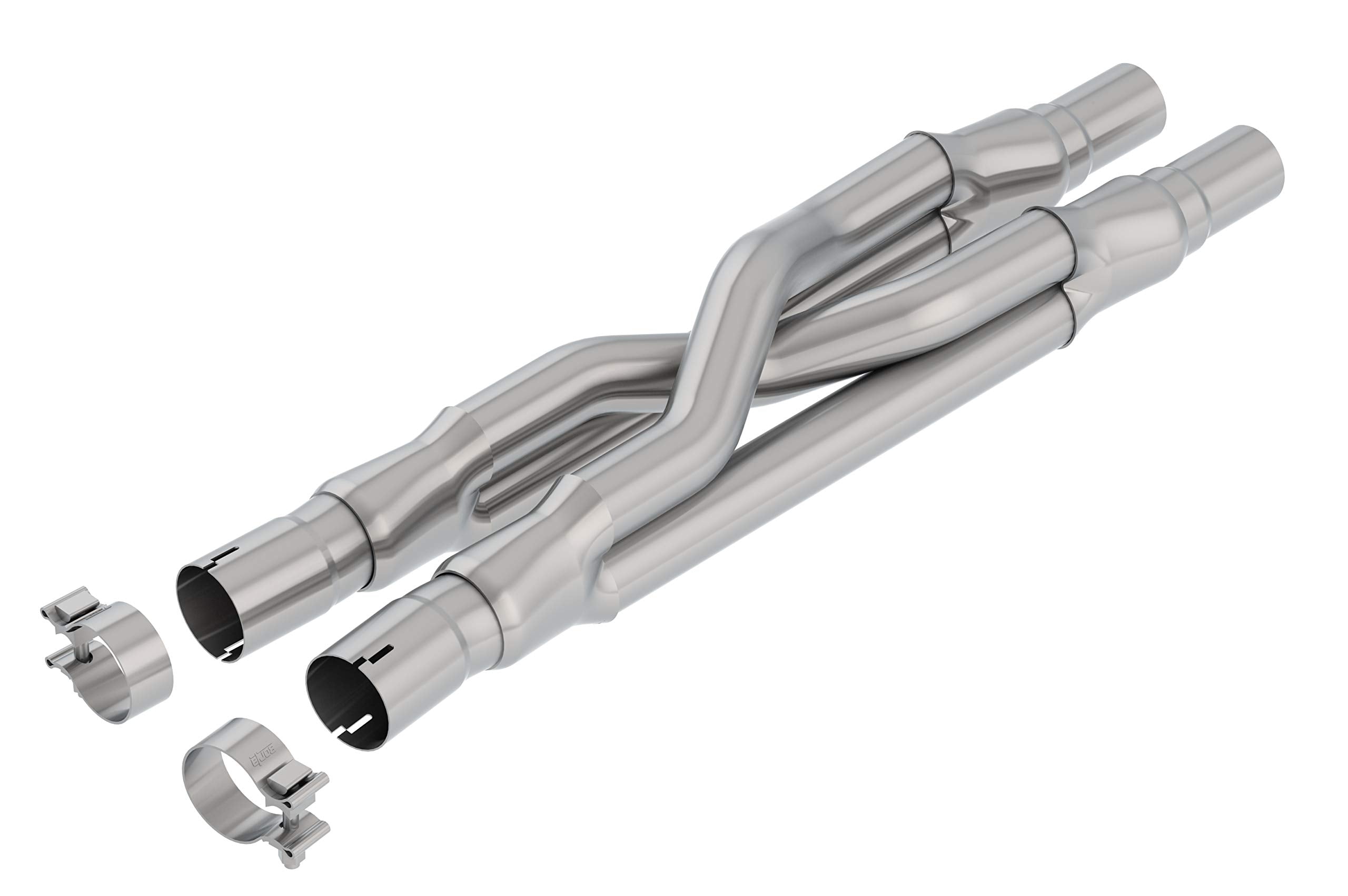 BORLA 60662 Exhaust Perf. SwitchFire X-Pipe 2015-2023 Ford Mustang GT V8 2.25" O.D. Dual In./ 2.5" I.D. Dual Out., 33.2" Overall Length Designed To Replace O.E. Resonator Only T-304 Stainless Steel.