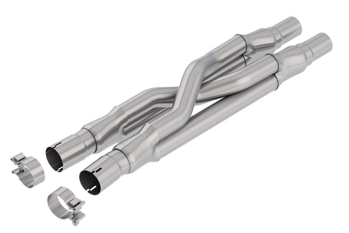 BORLA 60662 Exhaust Perf. SwitchFire X-Pipe 2015-2023 Ford Mustang GT V8 2.25" O.D. Dual In./ 2.5" I.D. Dual Out., 33.2" Overall Length Designed To Replace O.E. Resonator Only T-304 Stainless Steel.