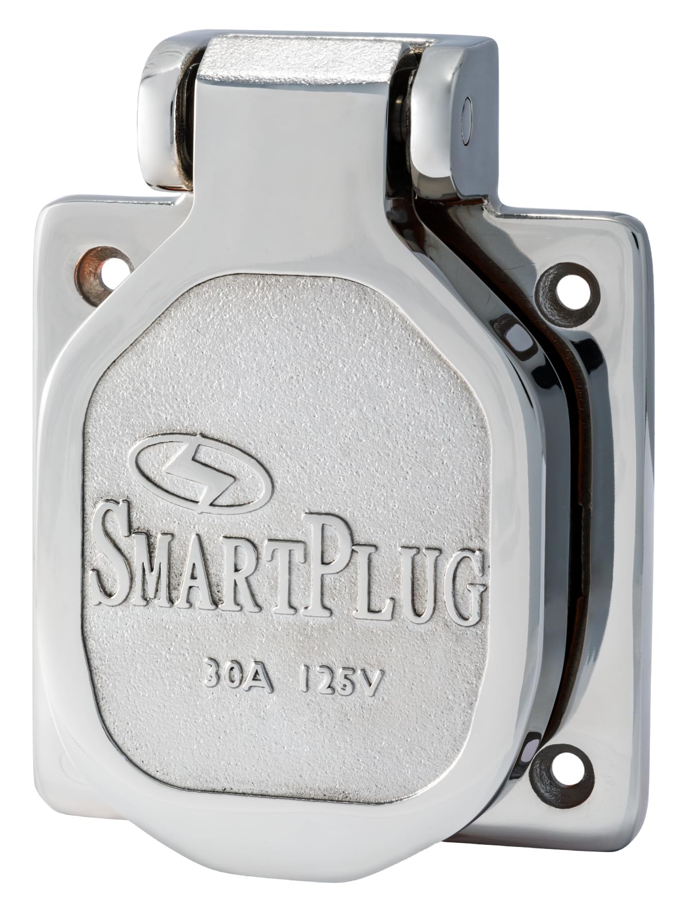 30 Amp SmartPlug BM30NT Shore Power Inlet – 125V Stainless Steel, Weatherproof No-Twist Marine & RV Connector with Secure Multi-Point Locking System