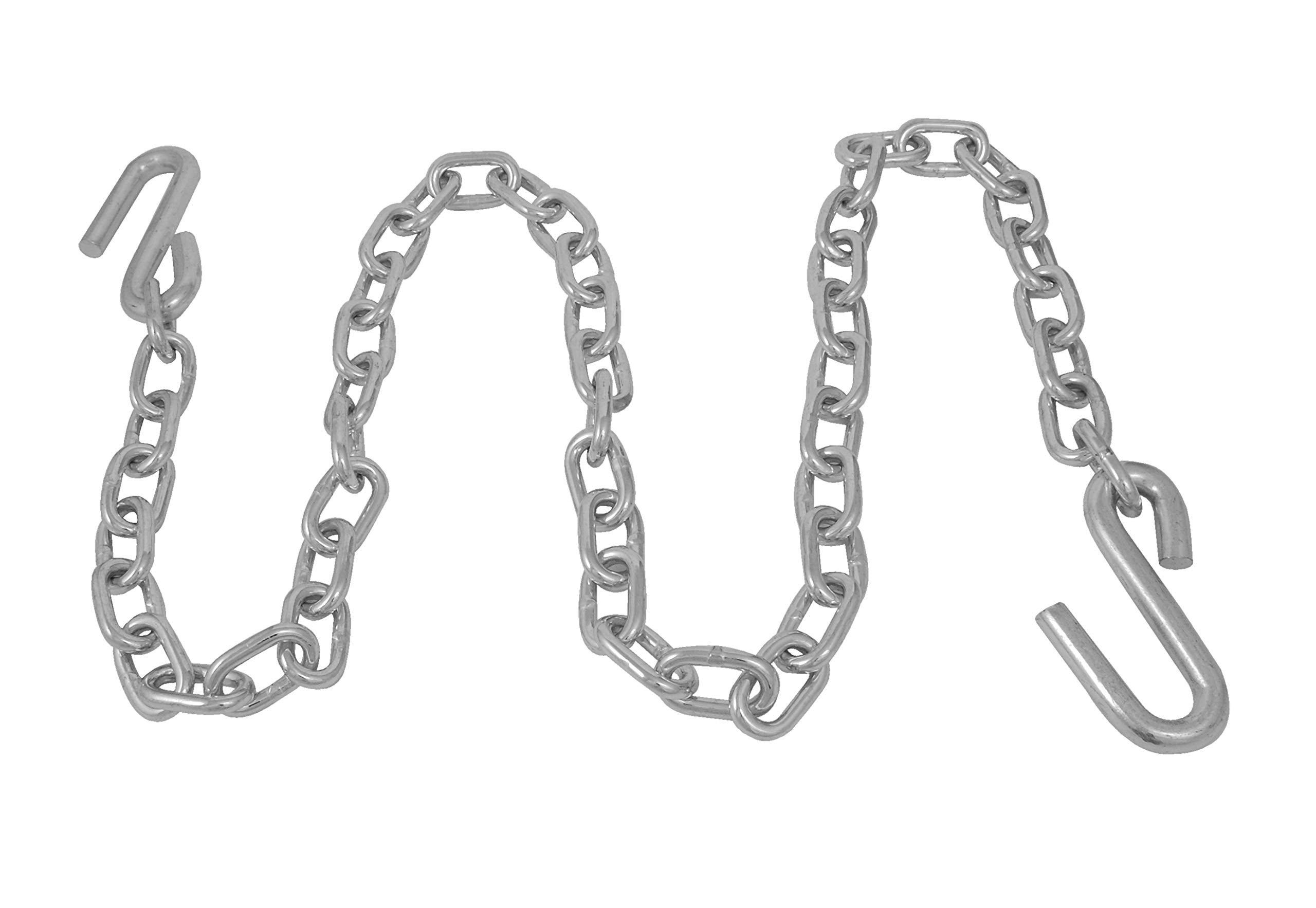 Heavy-Duty Attwood 11011-7 51-inch Steel Boat Trailer Safety Chain with Spring Clip Hooks