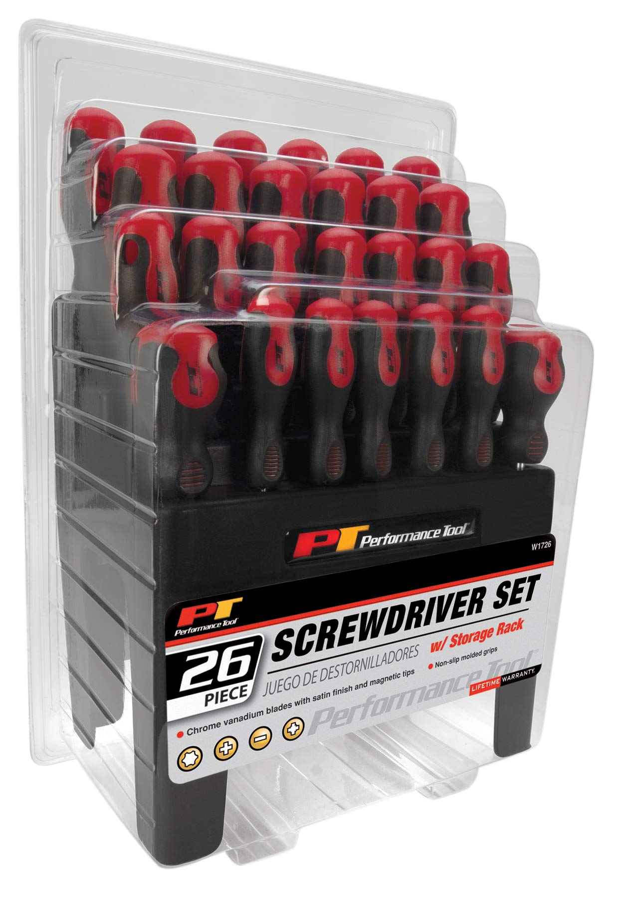 W1726 Performance Tool 26-Piece Screwdriver Set with Rack