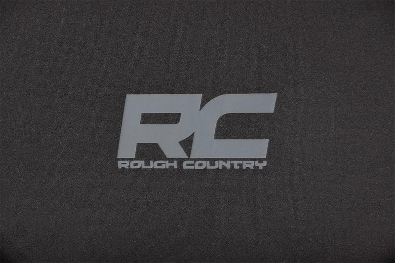 Rough Country Neoprene Seat Covers for F-150 (2015-25)/F-150 Lightning (2022-24)/Super Duty (2017-25) w/Bench Seats - UV Resistant & Waterproof, Foam Padded, Front & Rear Set