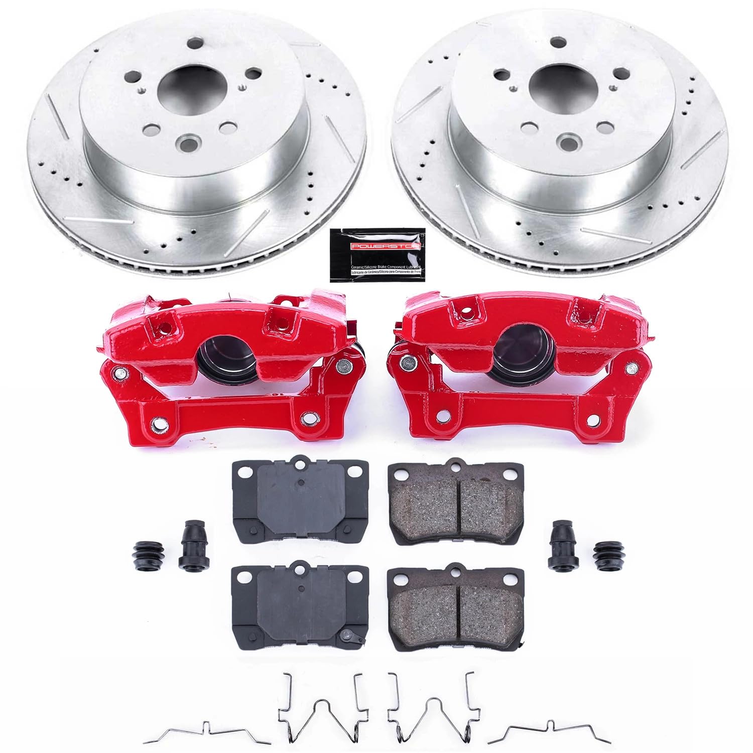 Power Stop Z23 Evolution KC2977A Rear Brake Caliper Kit- Brake Rotors, Brake Pads, Brake Calipers For Lexus GS350, Lexus GS430, Lexus GS450h, Lexus GS460, Lexus IS350 [Model Specific]