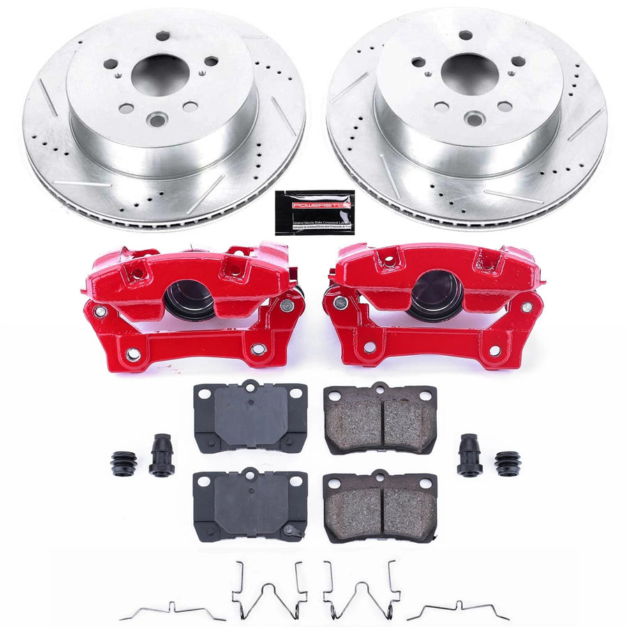 Power Stop Z23 Evolution KC2977A Rear Brake Caliper Kit- Brake Rotors, Brake Pads, Brake Calipers For Lexus GS350, Lexus GS430, Lexus GS450h, Lexus GS460, Lexus IS350 [Model Specific]