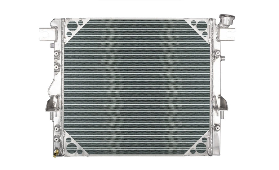 CASE COLD MOJ995-5XD Radiator, XD, 28.75 in W x 21.656 in H x 2.5 in D, Aluminum, Polished, Compatible with Mopar Gen III Hemi/GM LS-Series, Jeep Wrangler JK 2007-18, Each