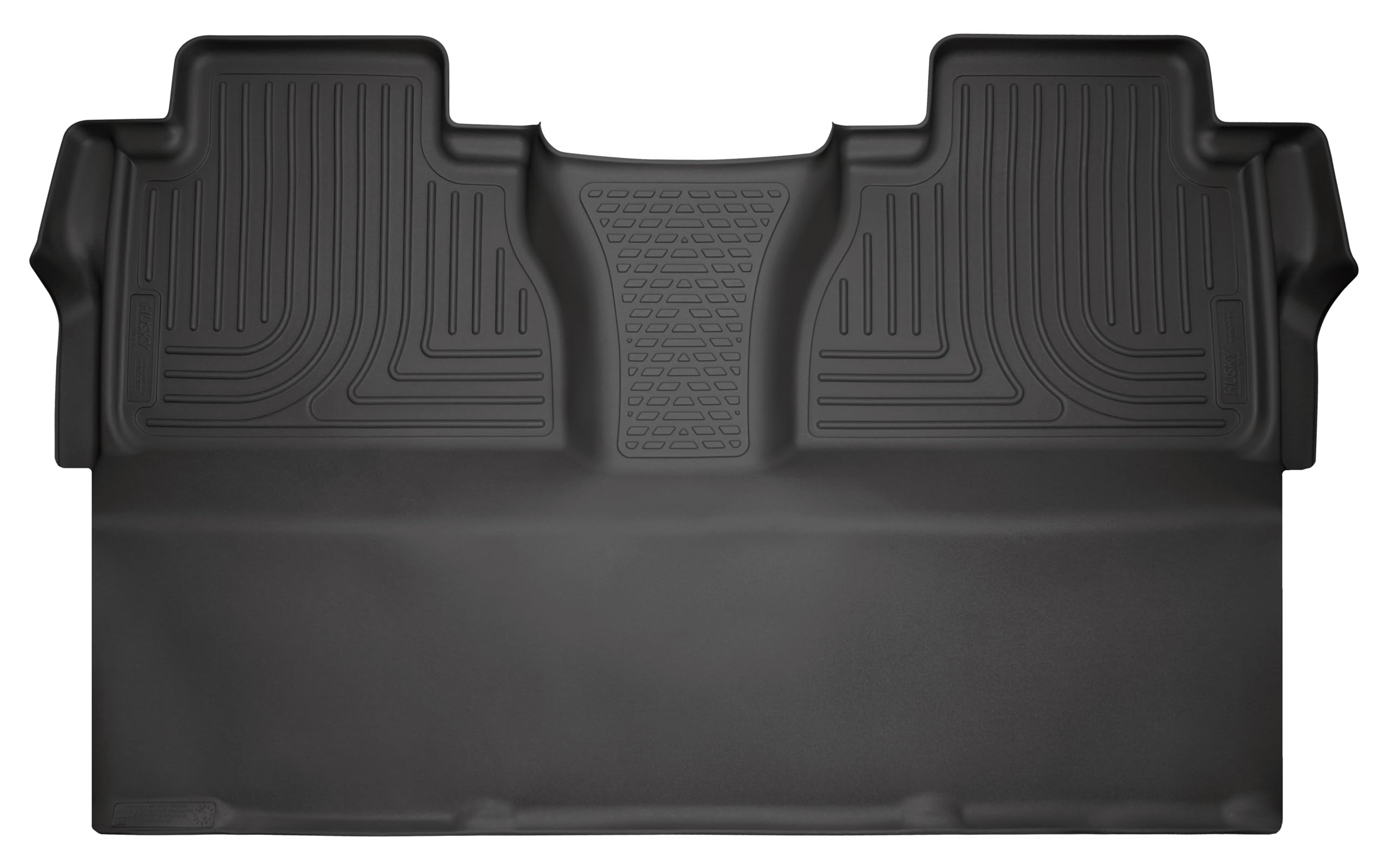 Weatherbeater Husky Liners Floor Mats | Fits 2014-2021 Toyota Tundra, CREWMAX CAB ONLY | 2nd Row, 1-pc Black - 19581