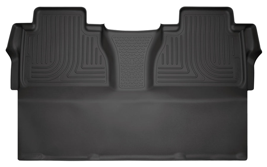 Weatherbeater Husky Liners Floor Mats | Fits 2014-2021 Toyota Tundra, CREWMAX CAB ONLY | 2nd Row, 1-pc Black - 19581