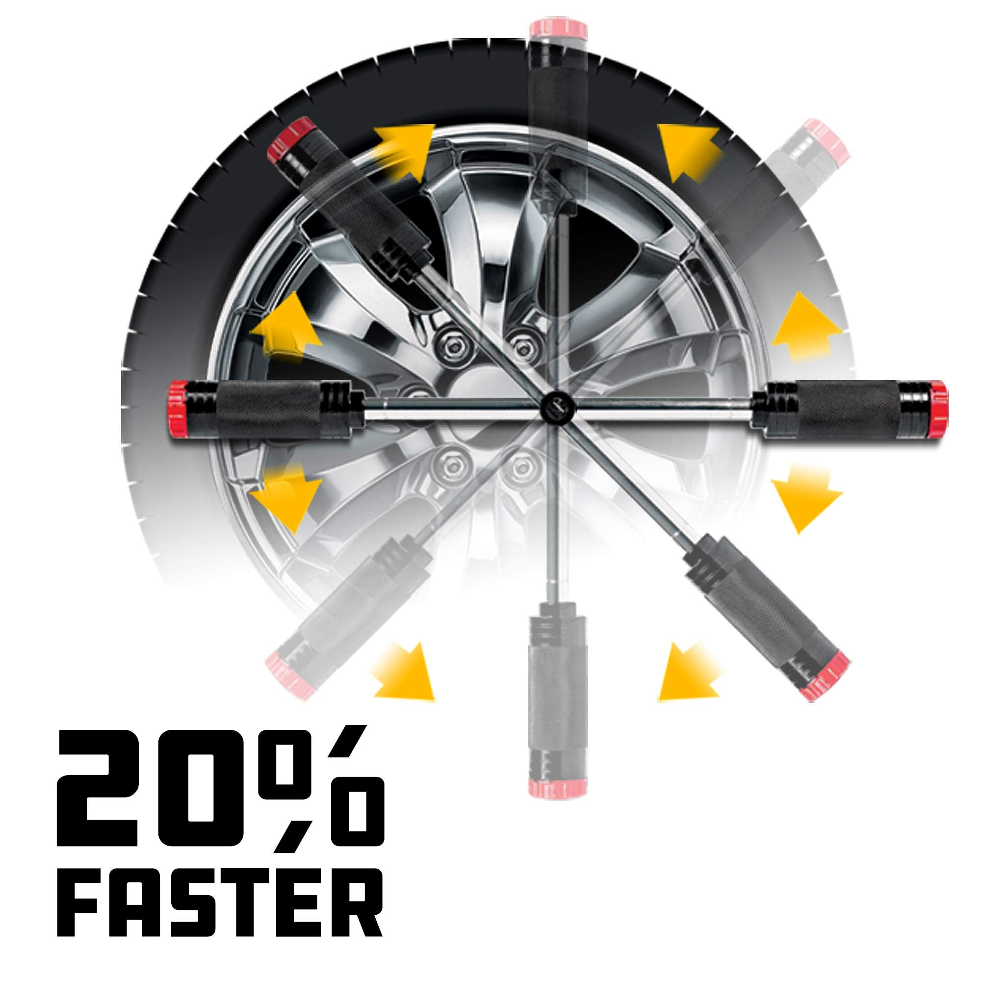 Powerbuilt Universal Billy Club Lug Wrench, Change Vehicle Tires Fast, Break Loose Lug Nuts, Emergency Car Roadside Services - 642250 Large