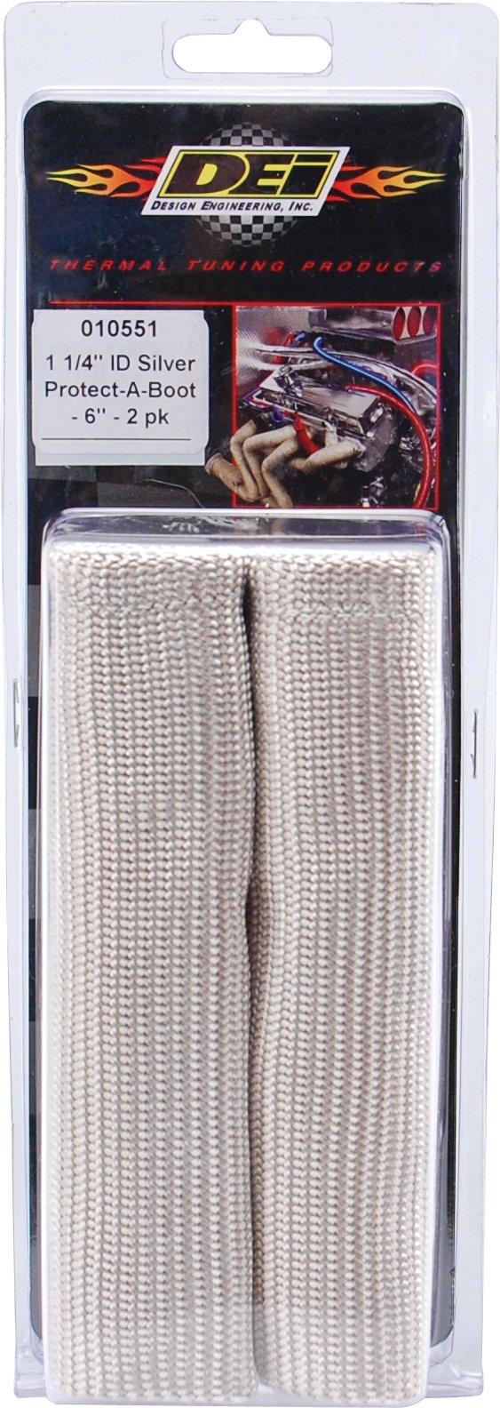 Design Engineering Protect-A-Boots 010551 Silver Angled Spark Plug Boot Protector Sleeves (Pack of 2)