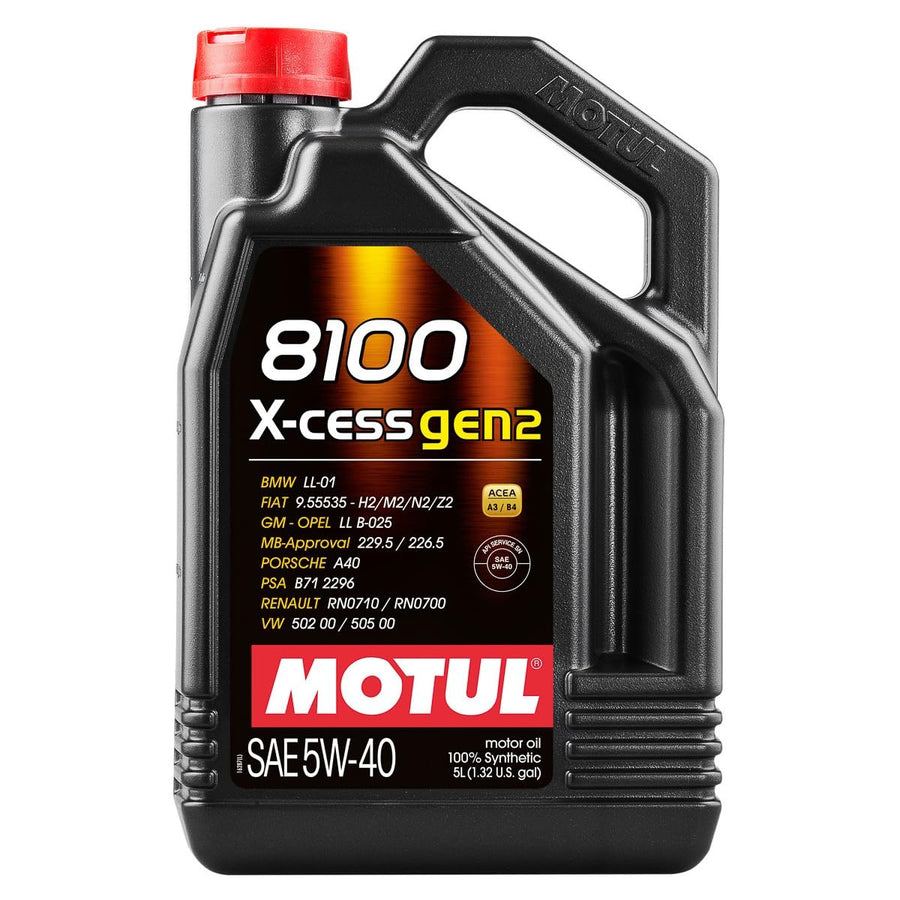 MOTUL 8100 Gen 2 X-Cess SAE 5W40 Full Synthetic Motor Engine Oil 5 Liter Bottle