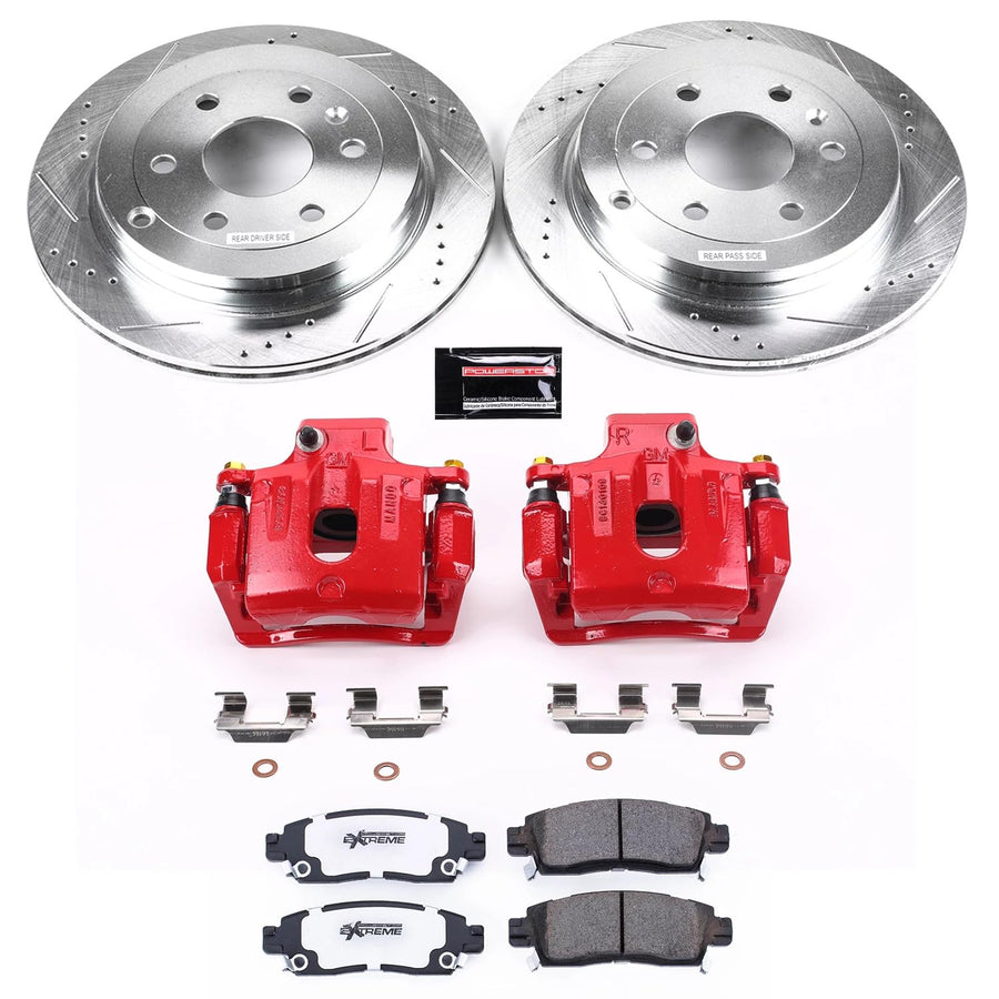 Power Stop Rear KC5262-26 Z26 Street Warrior Brake Kit Buick Chevrolet GMC Saturn For Buick Enclave, Chevrolet Traverse, GMC Acadia, GMC Acadia Limi, Saturn Outlook [Model Specific]