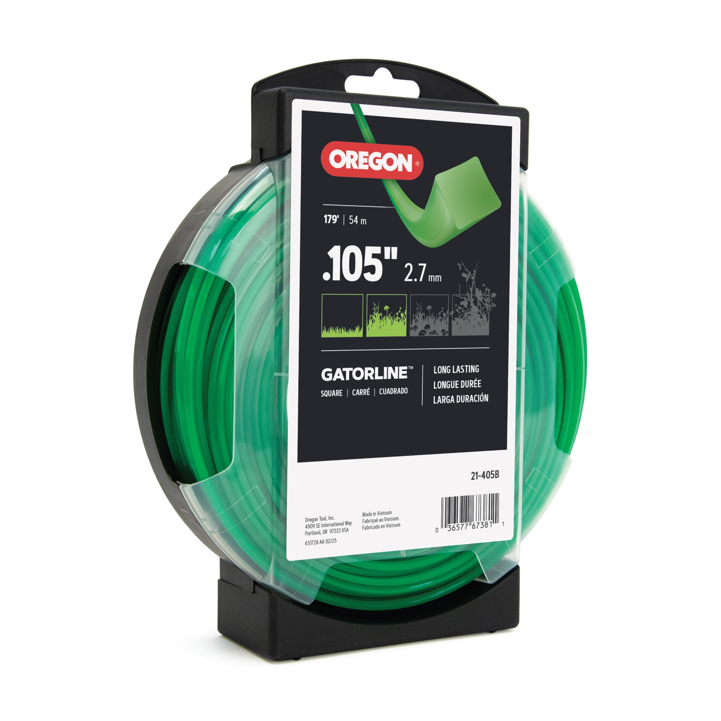 Oregon Square Gatorline Weed Wacker/String Trimmer Line, .105 in. by 179 FT
