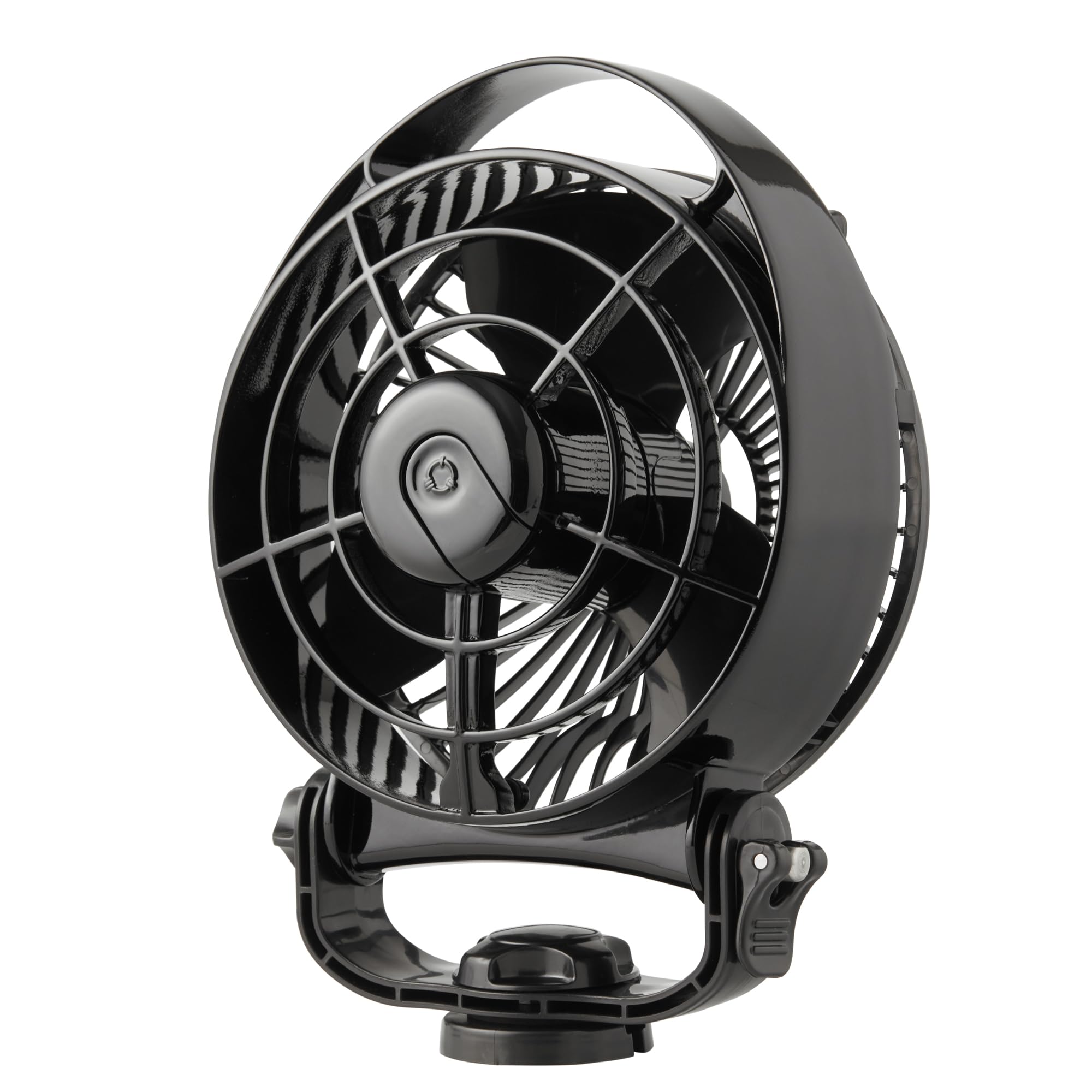 BORA II SEEKR | 12/24 V Auto-Sensing DC 3‑Speed Cabin Fan | 6″ Compact Marine & RV Air Circulation | Quiet High‑Efficiency Blade | Touch Control | Powerful Performance with Low Power Draw | Black