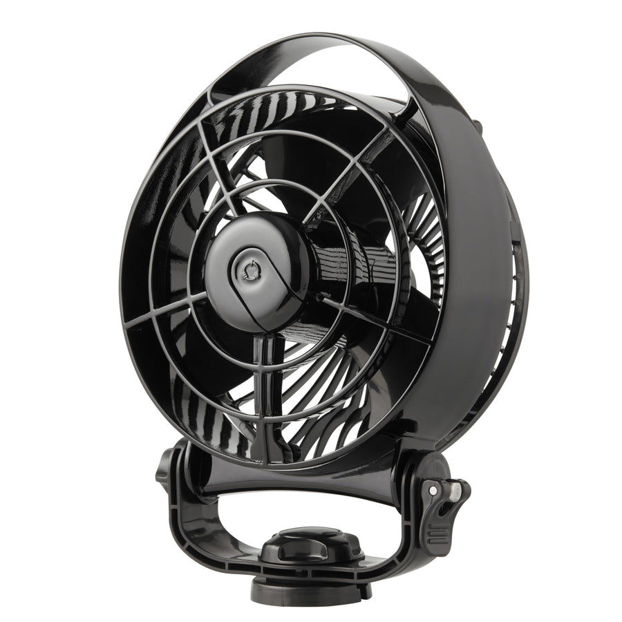 BORA II SEEKR | 12/24 V Auto-Sensing DC 3‑Speed Cabin Fan | 6″ Compact Marine & RV Air Circulation | Quiet High‑Efficiency Blade | Touch Control | Powerful Performance with Low Power Draw | Black