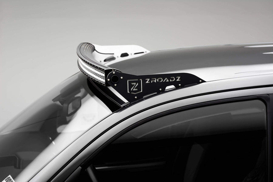 ZROADZ LED Front Roof Mounting Bracket - Compatible w/ 2007-2021 ALL Toyota Tundra - to Mount (1) 50 Inch ZROADZ or similar style Curved Light Bar (Not Included) - PN #Z339641