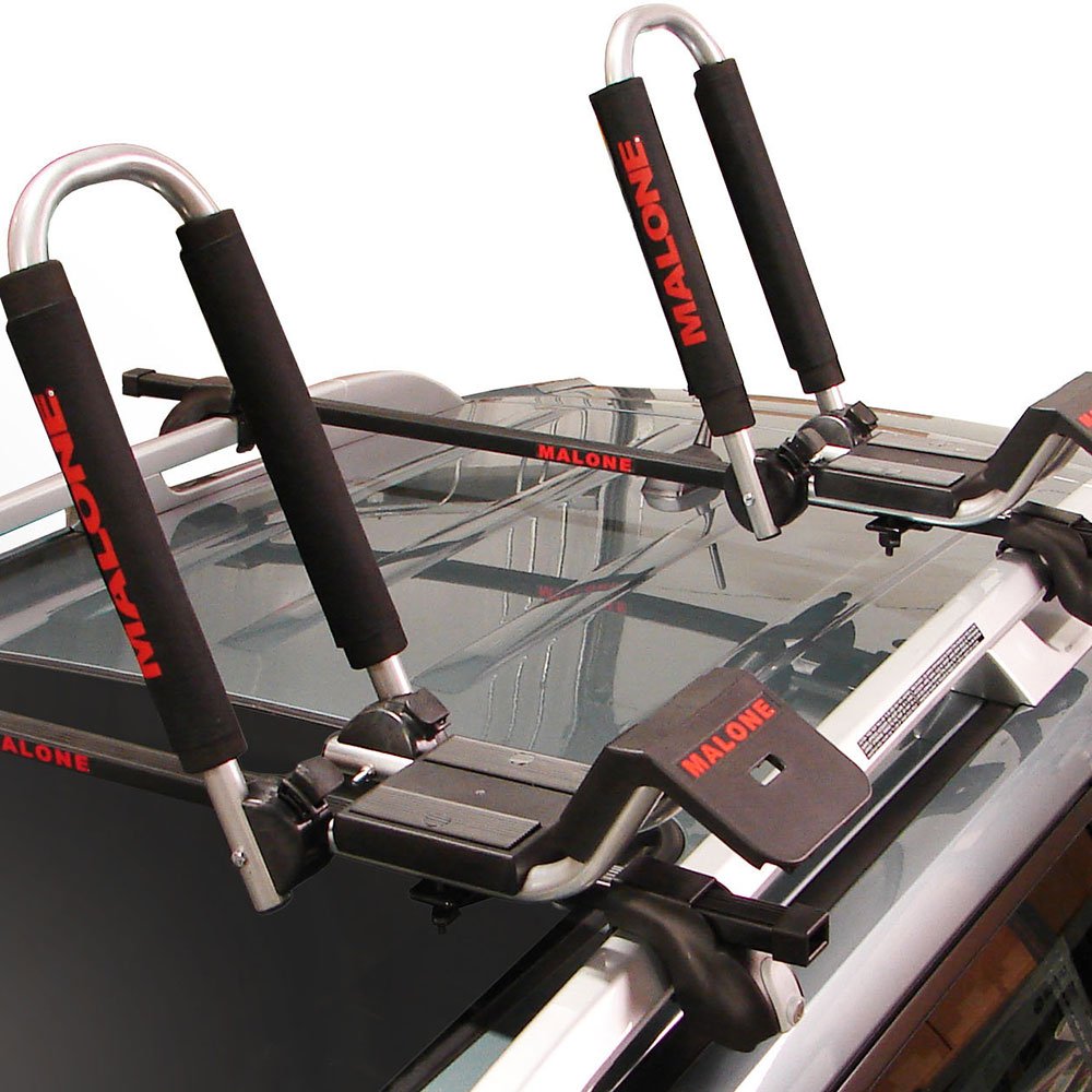 Folding Malone Downloader J-Style Universal Car Rack Kayak Carrier with Bow and Stern Lines
