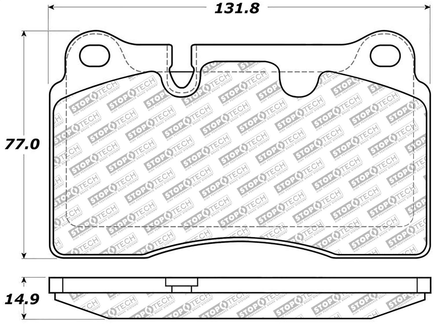 Brake Pads StopTech 305.11650 with Hardware Street Select