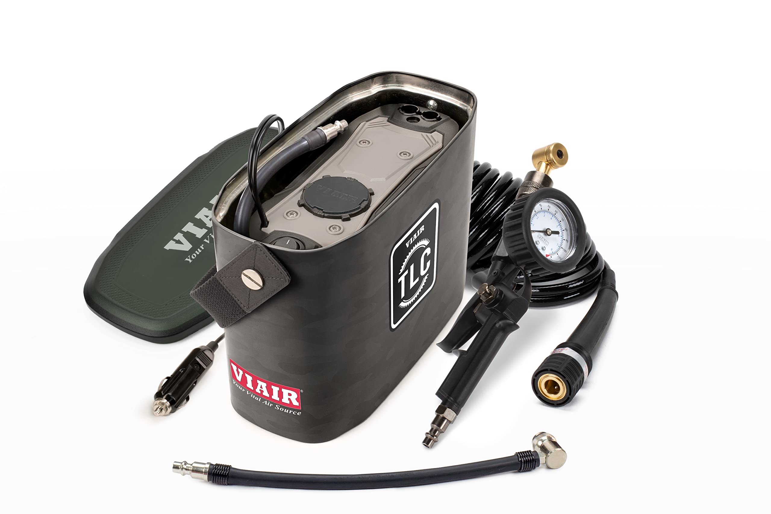 VIAIR Portable TLC LITE Automatic Air Compressor Kit, Tire Inflator for Off Road, Overland, RV, Bike, Automotive Tire Inflation up to 225/60/R18, Tubeless compatible,105 PSI Rated (00071)