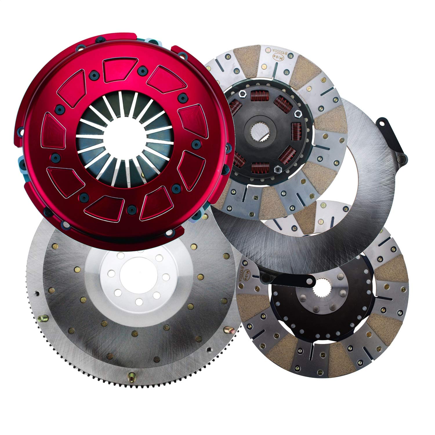 Pro Street Dual Disc Metallic Clutch System Ram 60-2370N Size 10.5 130 Tooth Count 26 Spline By 1 1/8 in. Incl. Flywheel/Disc/Pressure Plate