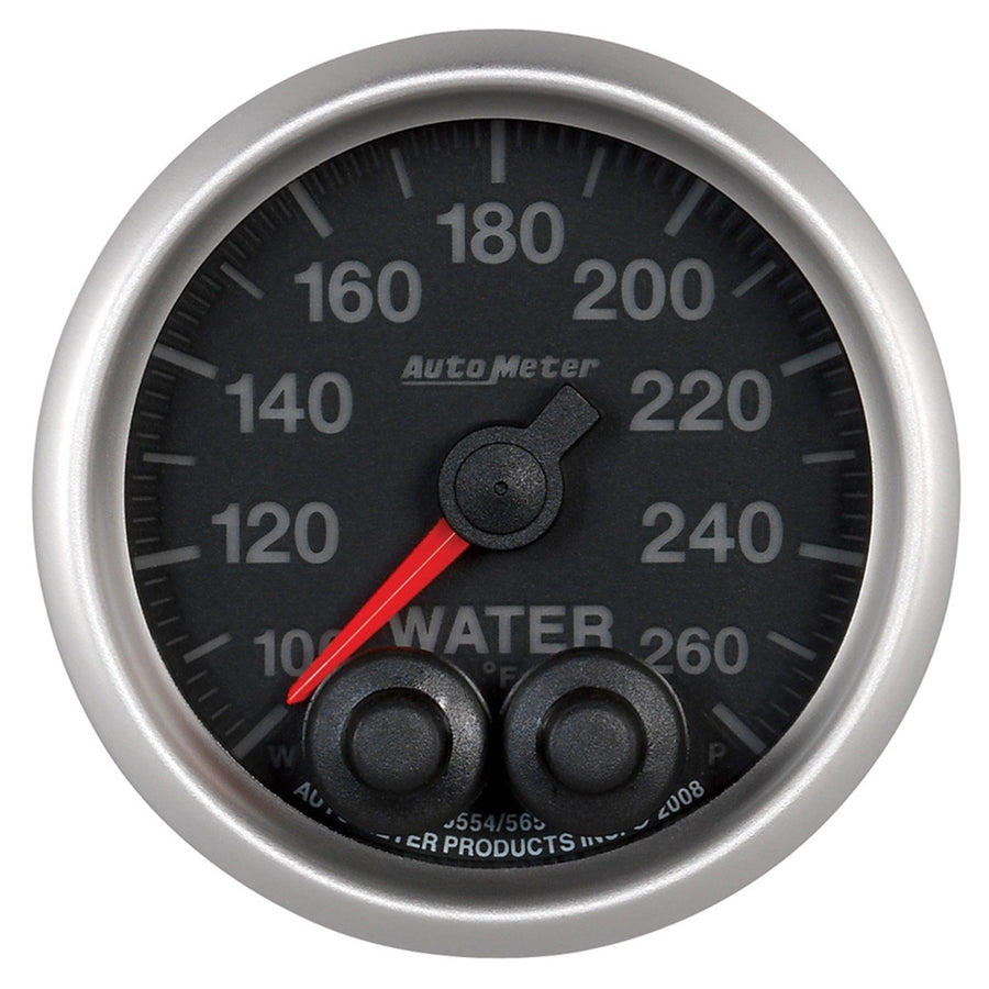 Gauge AutoMeter 5654-05702-D, Wtemp, 2 1/16", 260ºf, Stepper Motor W/Peak & Warn, Elite, High Temp Cal