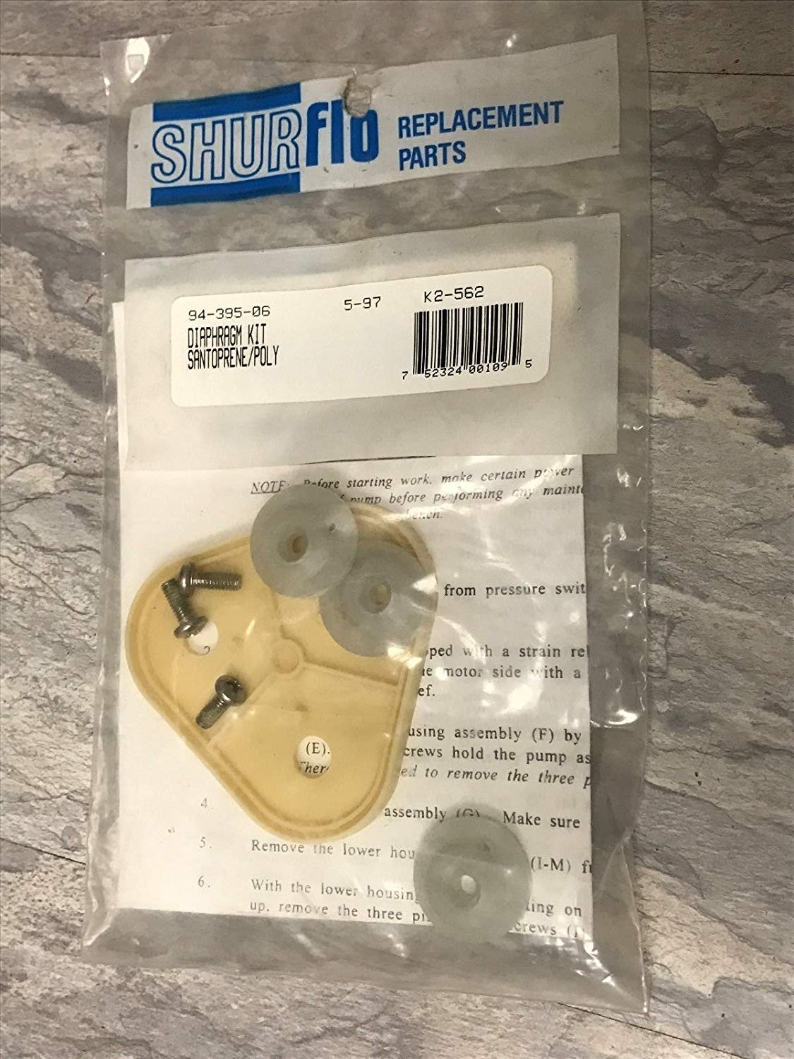 Shurflo Hy-Pro 9439506 Diaphragm Kit for 8000