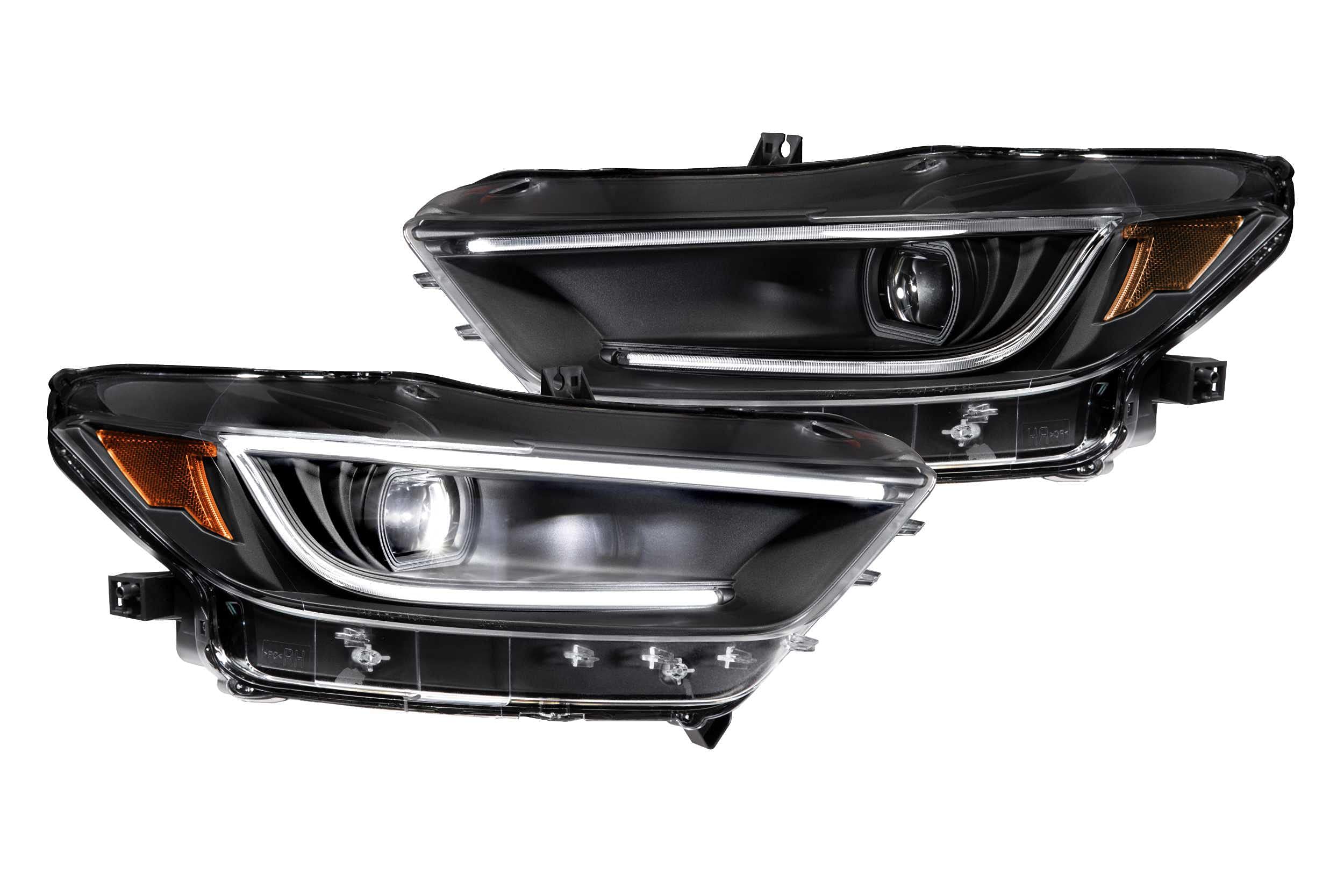 Morimoto LED XB Headlights, Plug and Play Headlight Housing, Fits Ford Mustang (15-17), DOT Approved Complete LED Assembly, White DRLs & Sequential Turn Signals, UV Coated Lenses (1x LF410-ASM)