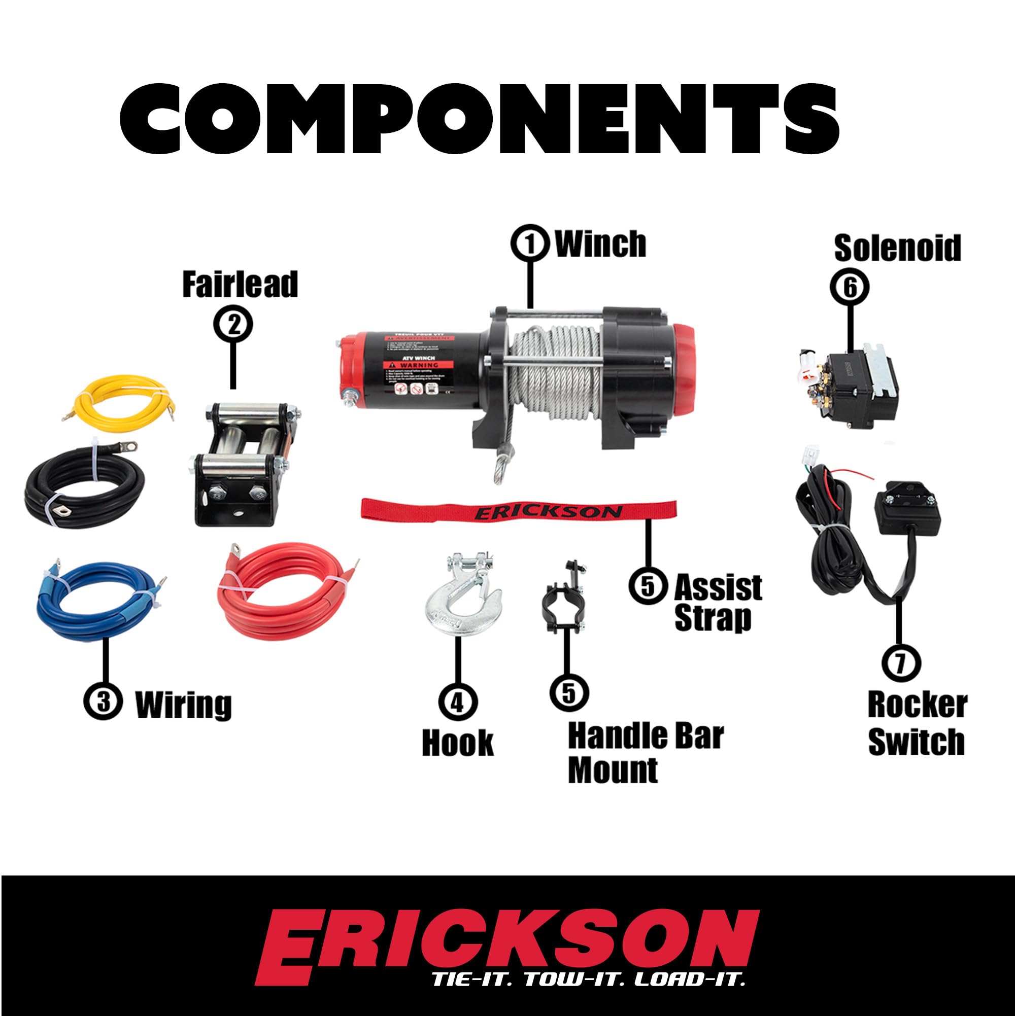 12-Volt Erickson DC 50 ft. 2500 lb. Electric Winch 06422