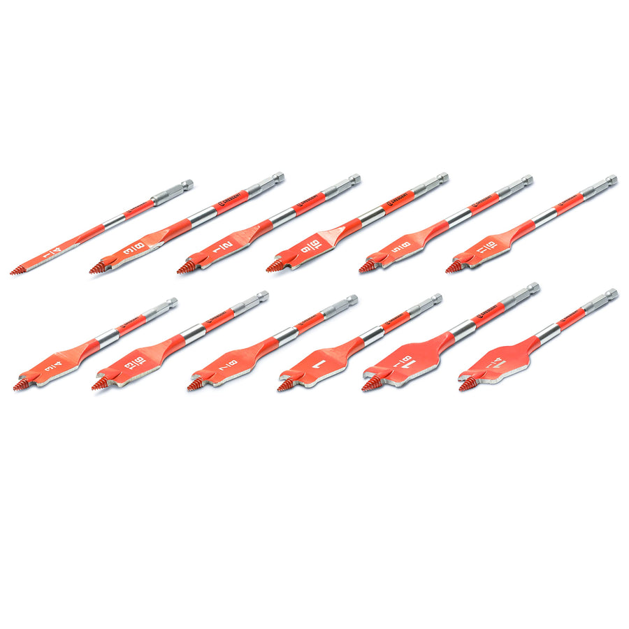 12 Piece Crescent Screw Point Paddle Drill Bit Set | CDSPSET-12