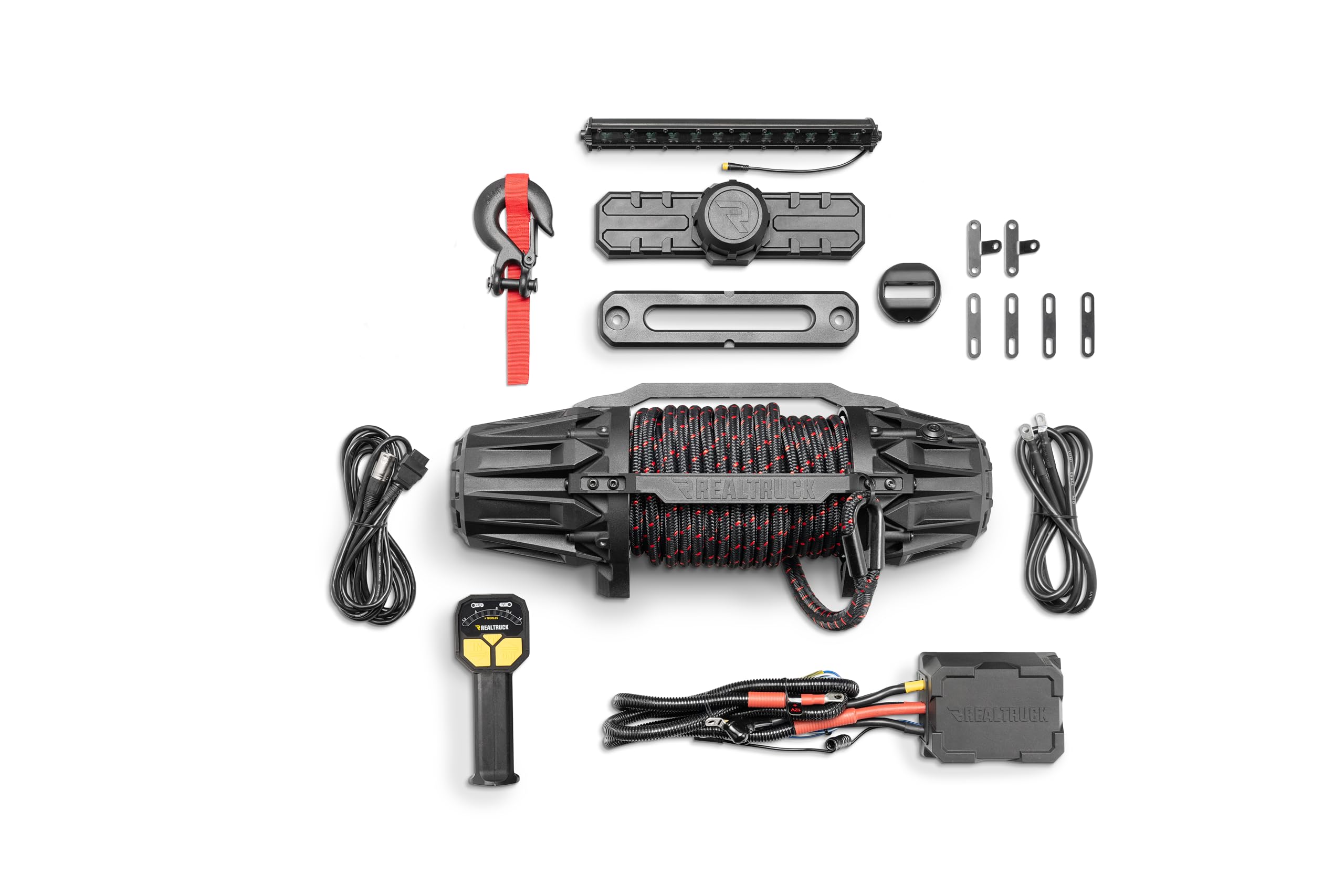 Go Rhino Traction Recovery RealTruck | 10K Winch - Universal Fitment | XG-W10000KB