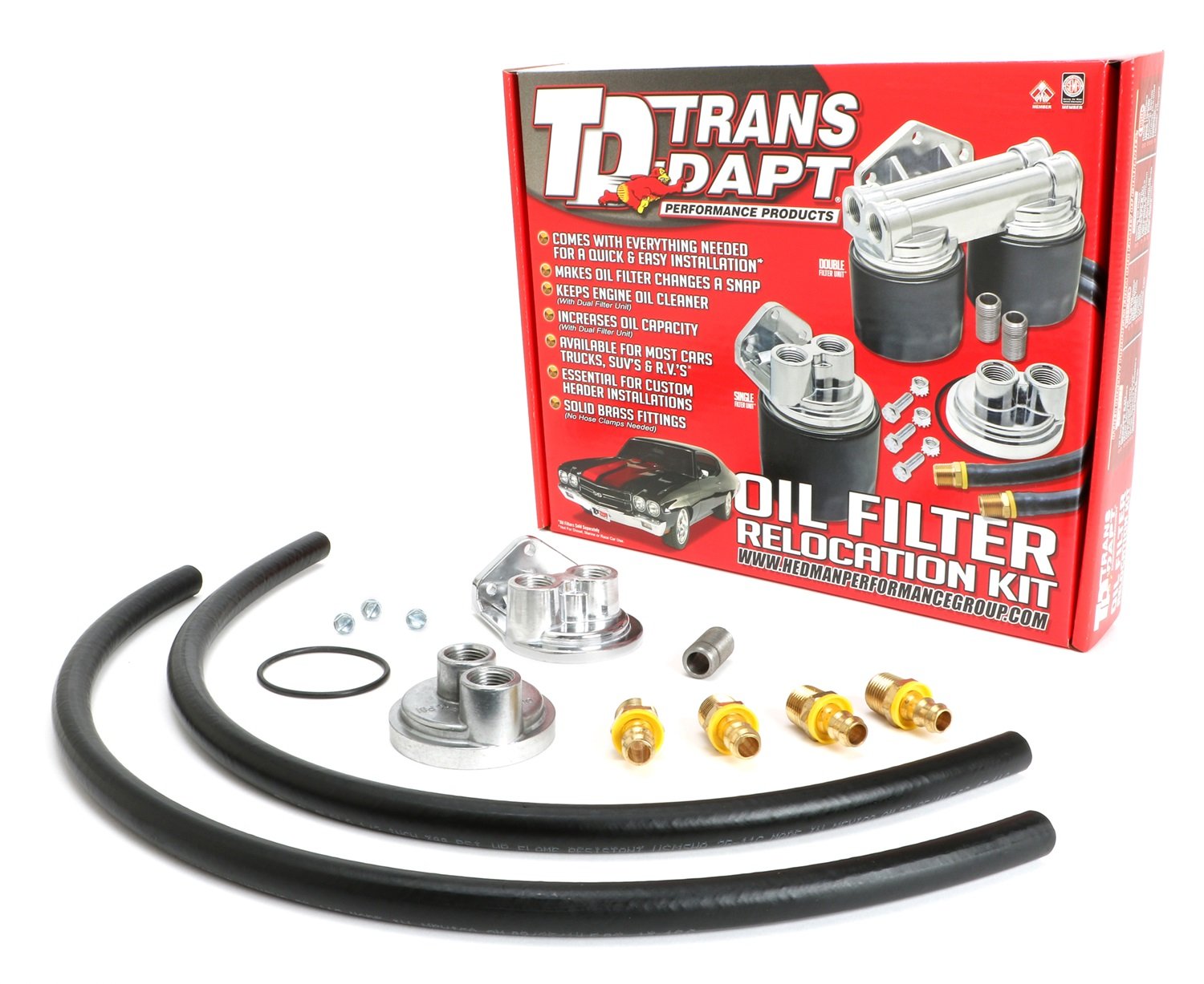 Trans-Dapt 1158 Performance Trans-Dapt Oil Filter Relocation Kit