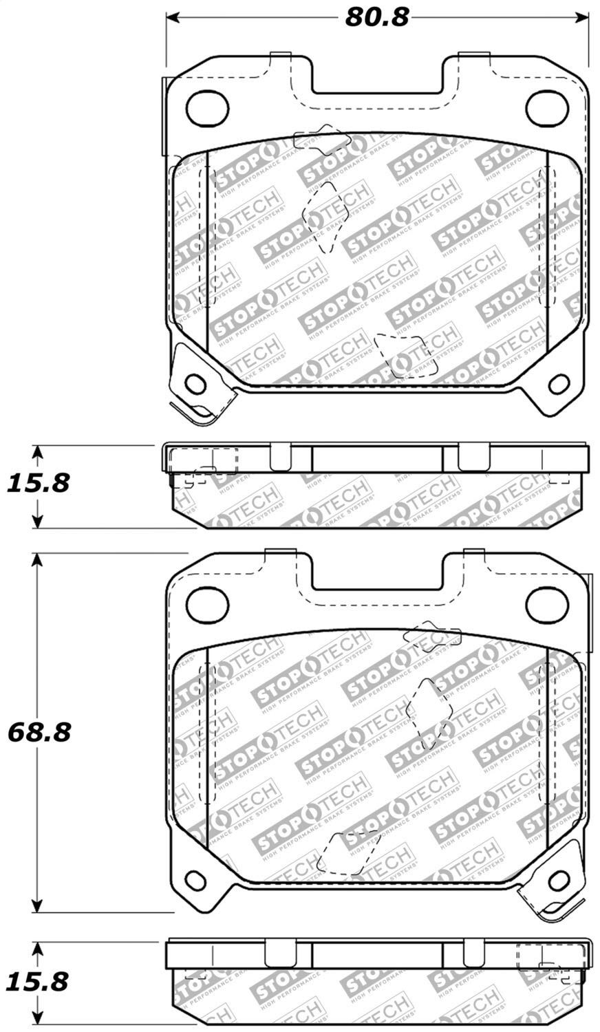 Street Select StopTech Brake Pads 305.06300