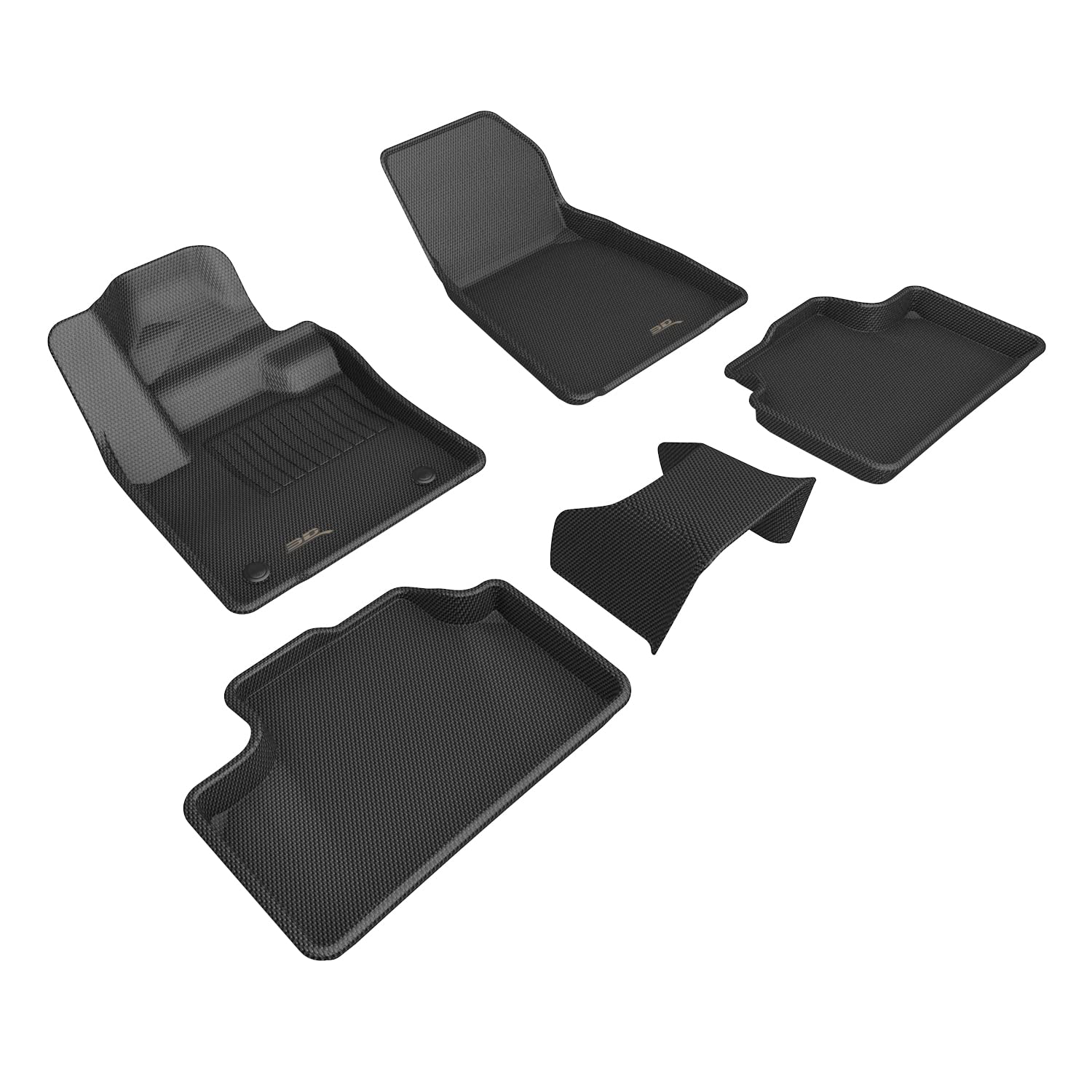 3D MAXpider Kagu Custom Fit Floor Mat (Black) Compatible with Volvo C40 Recharge 2023-2026 -Full Set