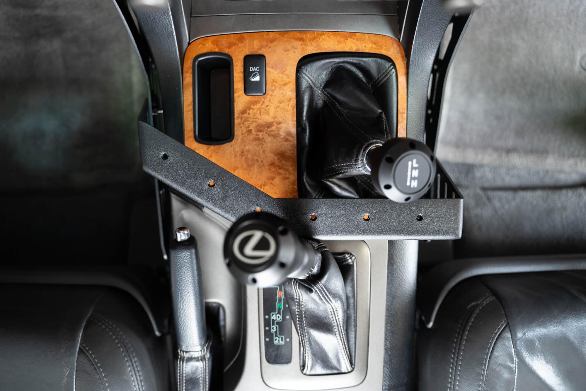 Center Console DV8 Offroad Molle Panels & Digital Device Bridge for The 2003-2009 Lexus GX 470 | Mount for Cell Phone, GPS, Radio, & Other Accessories | Easy Access to All OEM Switches & Buttons