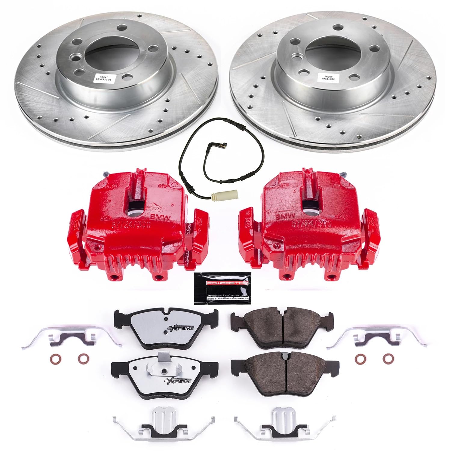 Power Stop Front KC3087-26 Z26 Street Warrior Brake Kit For BMW 325i 2006 [Model Specific]