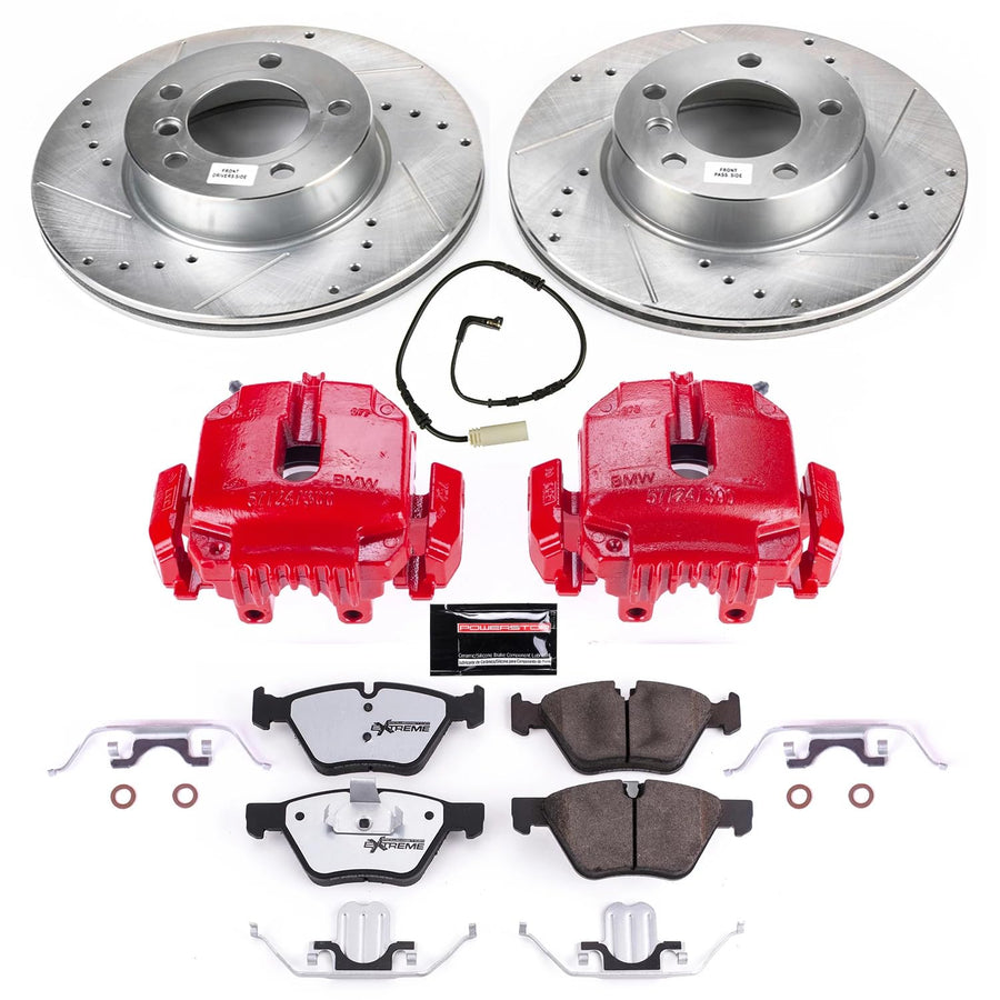 Power Stop Front KC3087-26 Z26 Street Warrior Brake Kit For BMW 325i 2006 [Model Specific]
