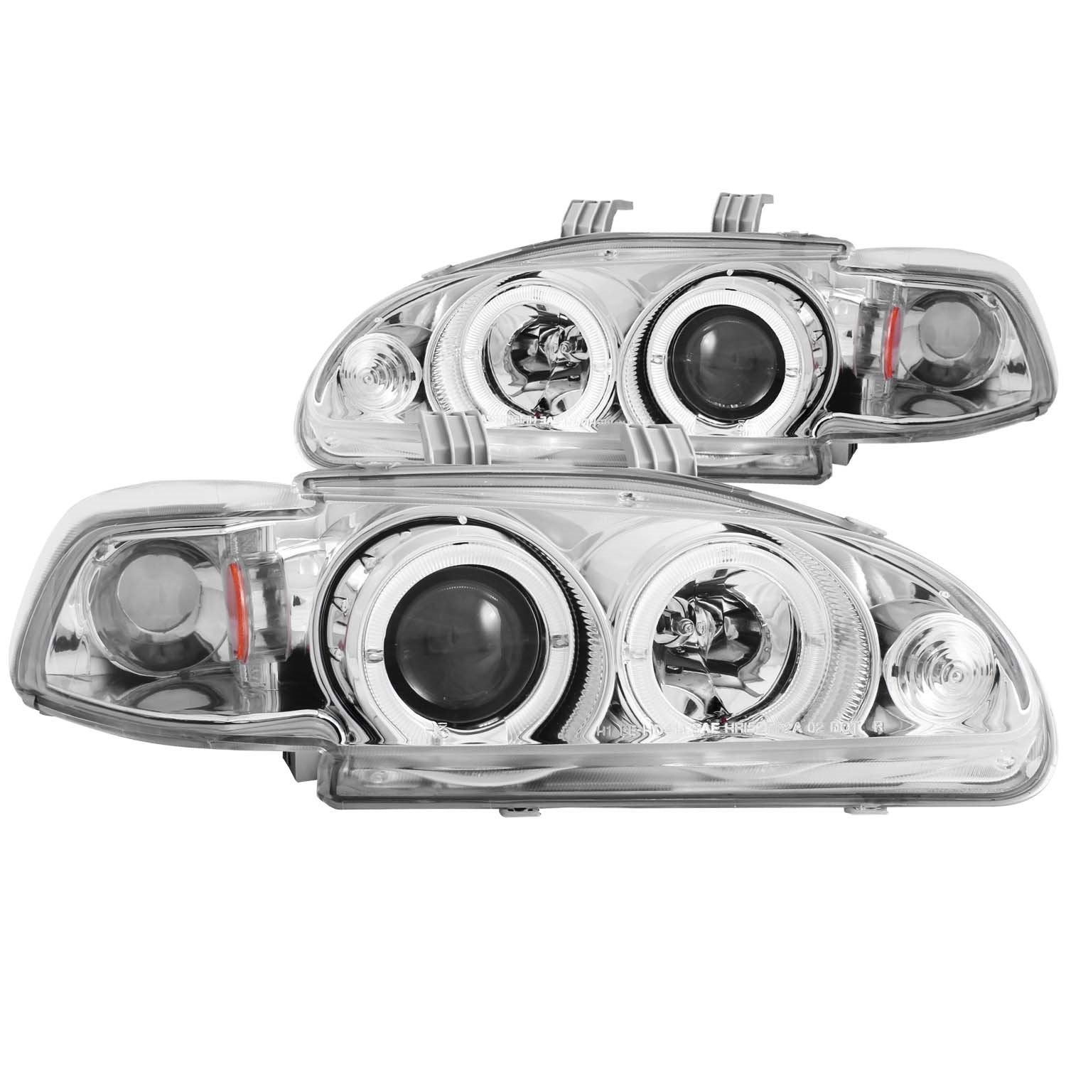 Honda Civic Anzo USA 121065 Projector w/Halo Clear Lens LED Headlight Assembly 1 pc. - (Sold in Pairs)