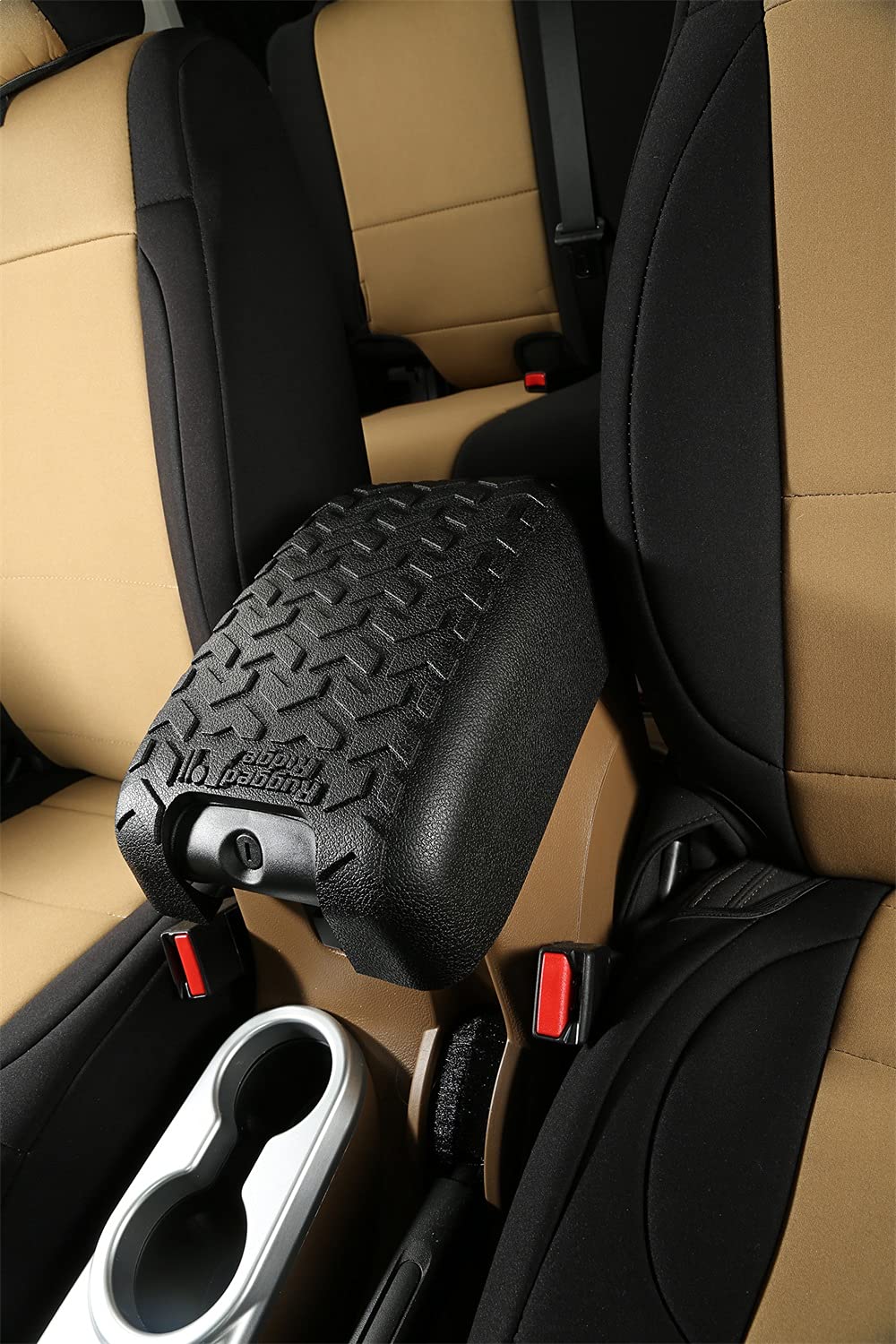 Center Console Cover, Rugged Ridge Black | 13107.42 | Fits 2011-2018 Jeep Wrangler JK