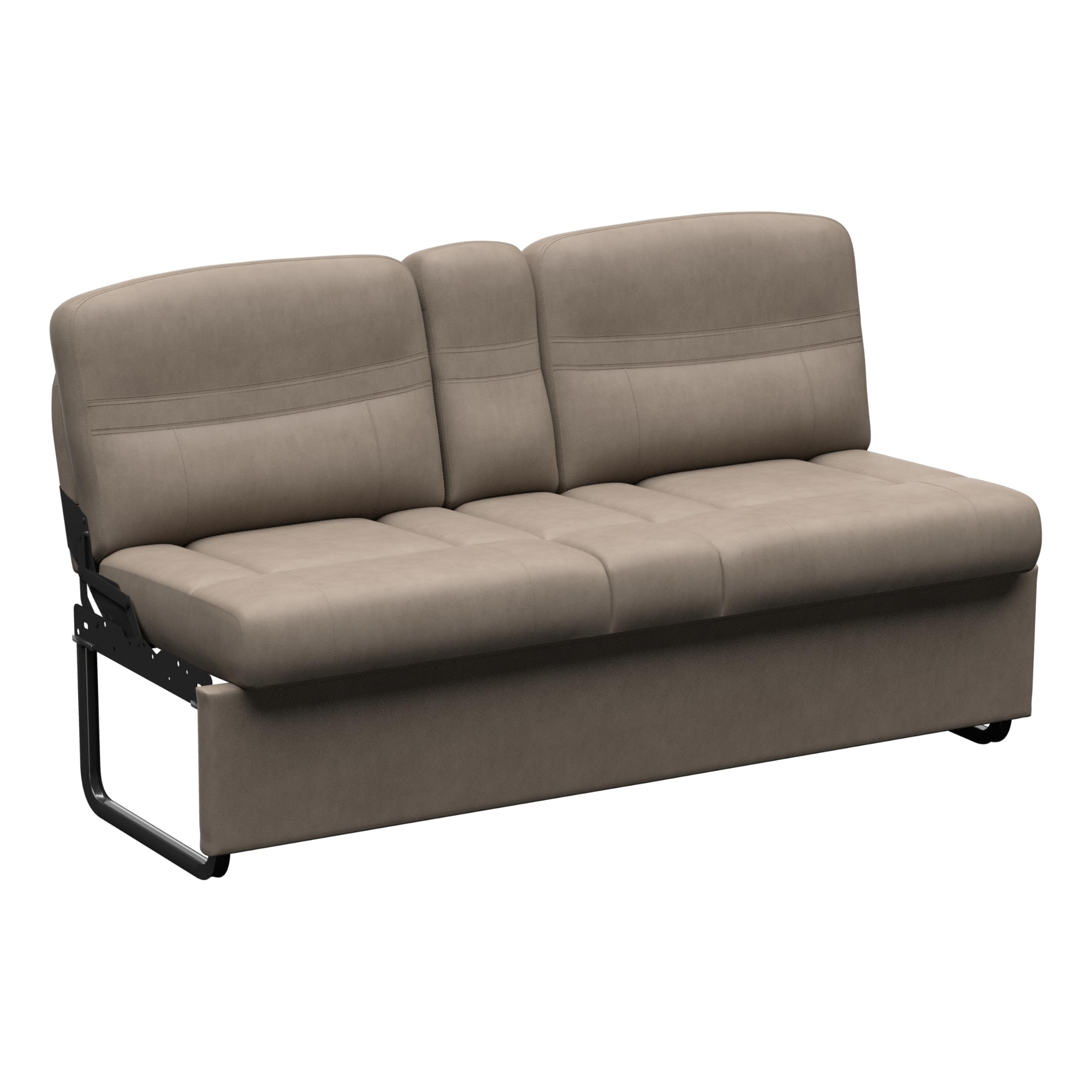 62" Thomas Payne Signature Driftwood RV Jackknife Sleeper Sofa with Matching Kickboard, Easy Transition, High-Density Foam Cushioning, Fold-Down Center, Dual Cupholders - 2024044390
