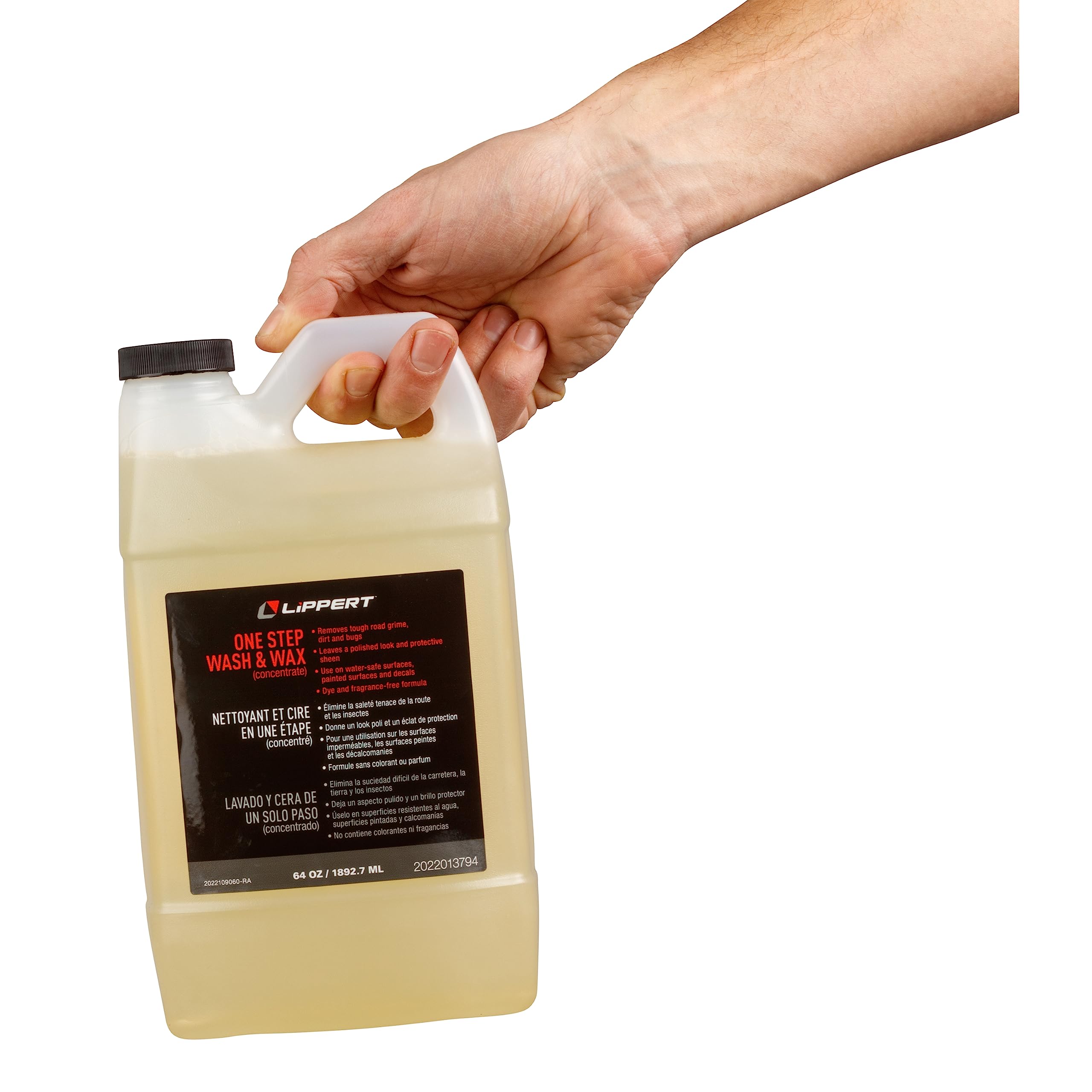 One Step Lippert 64 oz. RV Wash/Wax (Concentrate) for Exterior Applications, Dye and Fragrance Free, Made in The USA - 2022013794
