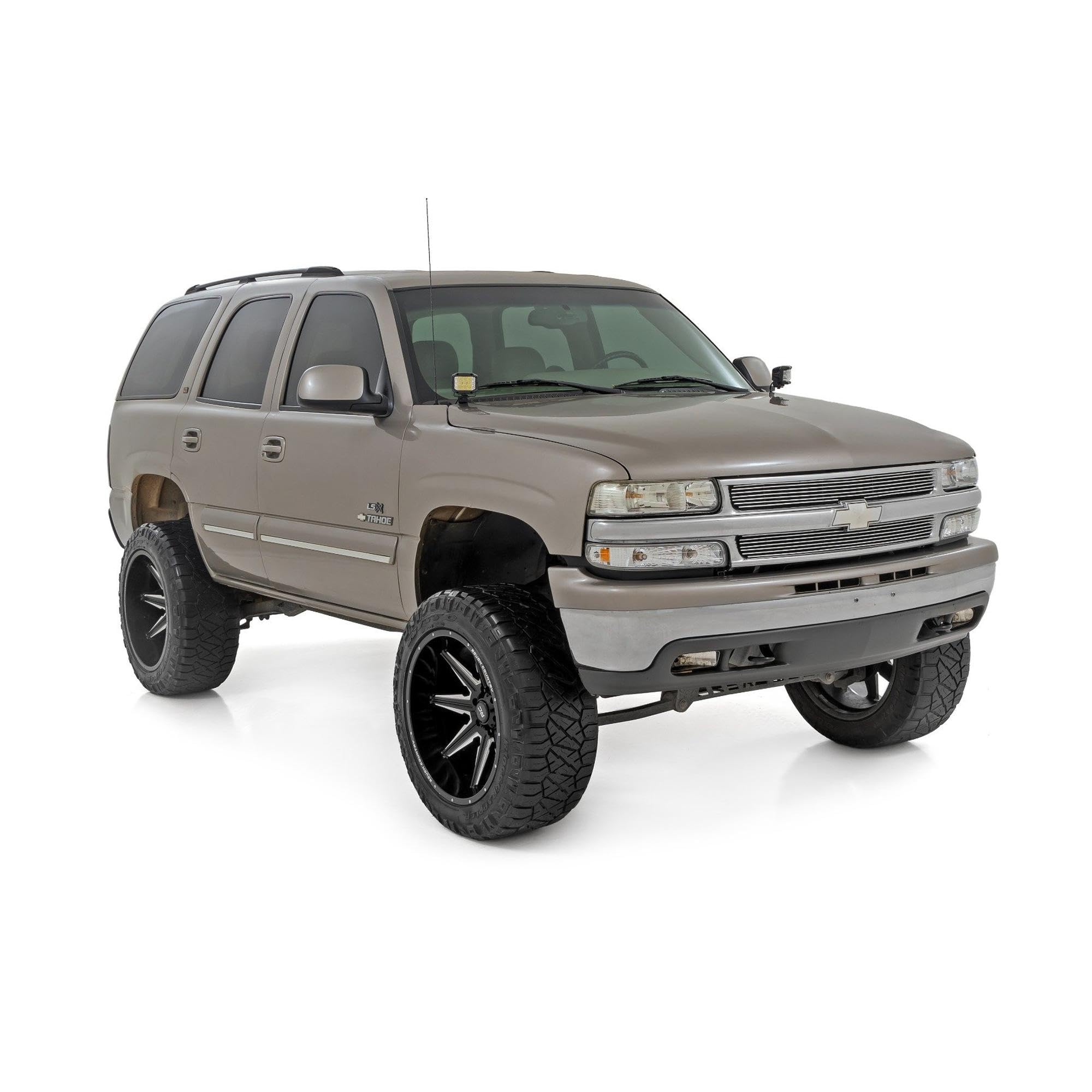 Rough Country Ditch Light Kit LED for Chevy Silverado 1500 (1999–2006) - Hood Mount, 80W Dual 2" Spectrum Series Lights, 9600 Lumens, Wide Flood Beam