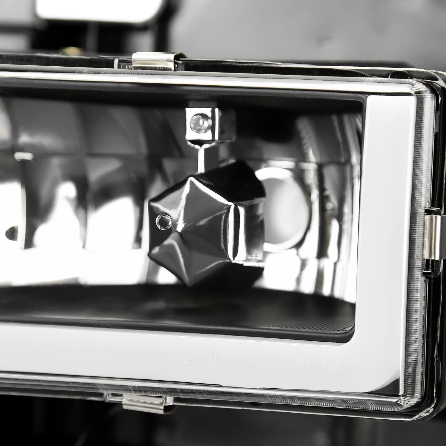 Black Headlights + Bumper Lights + Corner Lights w/LED Tube SPEC-D TUNING Compatible with 1994-1998 Chevy C10 C/K 1500/2500/3500, Left + Right Pair Headlamps Assembly