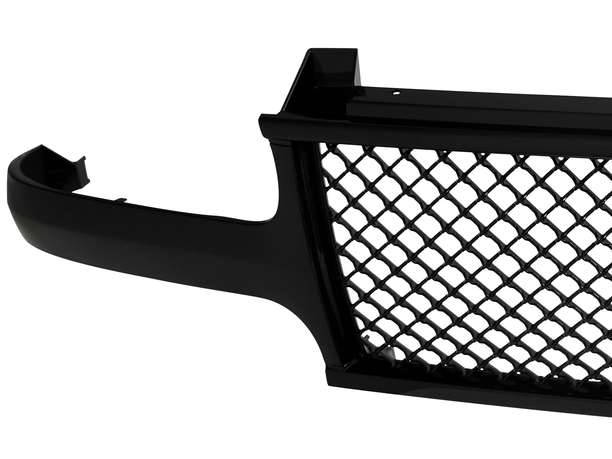 Mesh Front Hood Grille Armordillo USA 7147256 - Gloss Black Fits 1999-2002 Chevy Silverado 1500