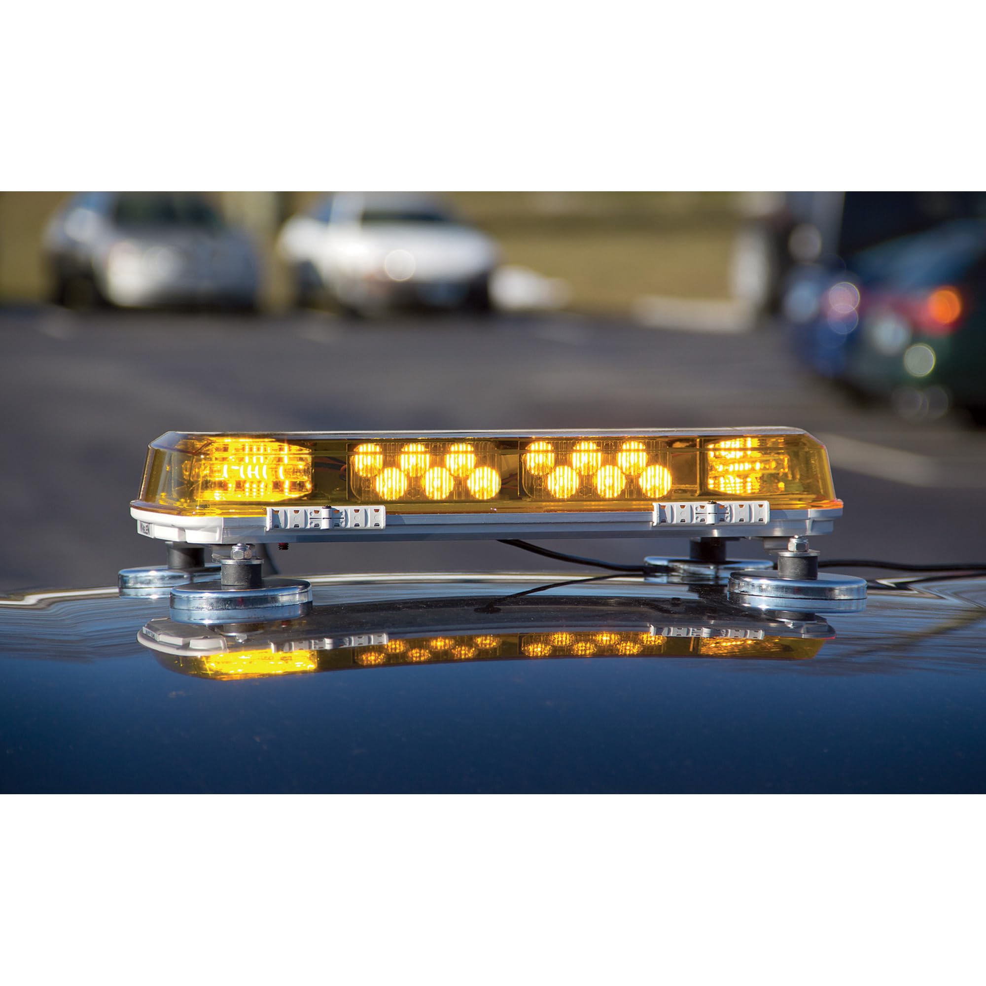 Mini LED Light Bar Whelen Century Series 11in w/Aluminum Base- Amber Lens