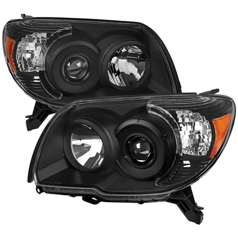 Black Projector Headlights SPEC-D TUNING Compatible with 2006-2009 Toyota 4Runner SR5 Limited, Left + Right Pair Headlamps Assembly