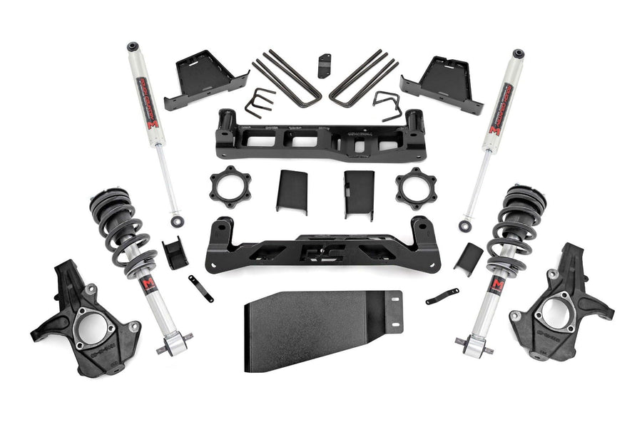 6" Rough Country Suspension Lift Kit with M1 Struts/M1 Rear Shocks for Chevy Silverado & GMC Sierra 1500 (2007-2013) 4WD