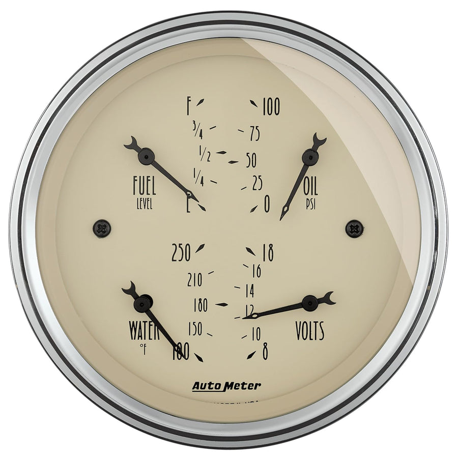 Quad Gauge Auto Meter 1814 Antique Beige