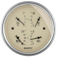 Quad Gauge Auto Meter 1814 Antique Beige