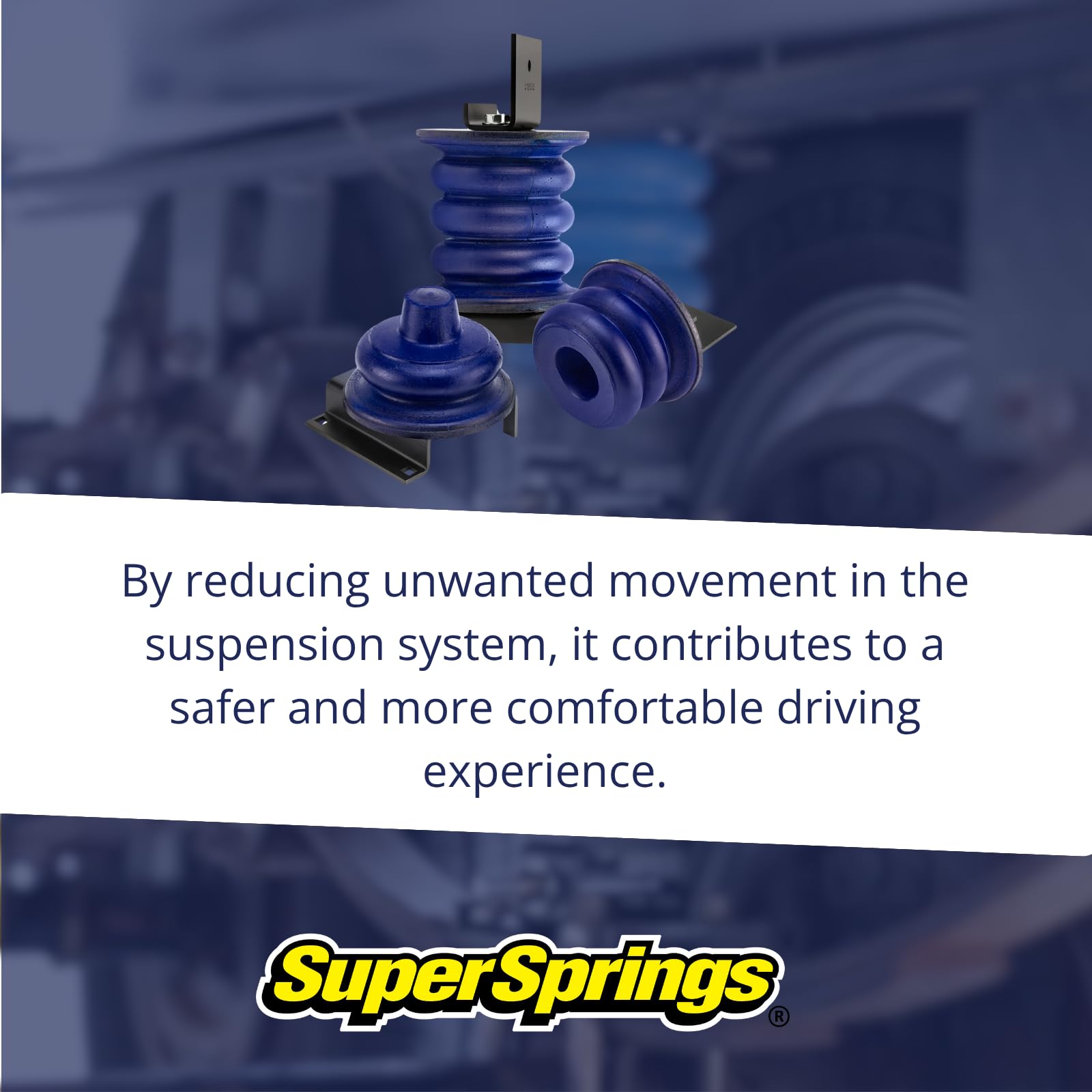 SumoSprings Front for Ford F-53 | SuperSprings SSF-171-40-2 | Left/Right Pair | 3000 (lb) Capacity at 50% Compression | Made in the USA, Blue
